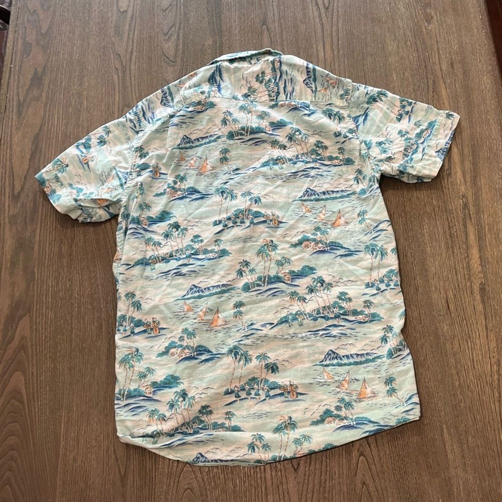 Izod Izod Saltwater Relaxed Hawaiian Short Sleeve Shirt Size M Size US M / EU 48-50 / 2 - 4 Thumbnail
