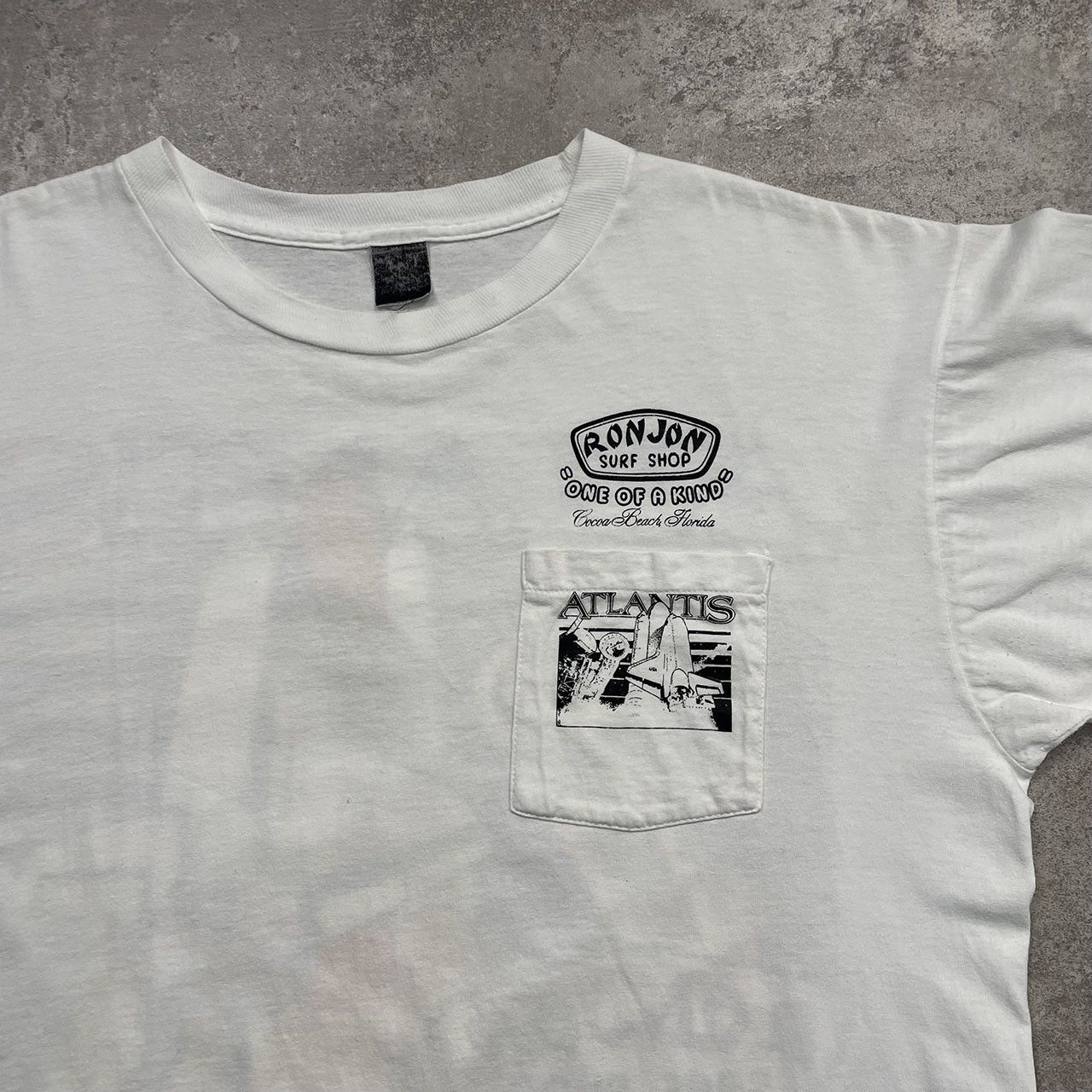 Ron Jon Surf Shop × Vintage 1989 RON JON Pocket T-Shirt Space Shuttle NASA Graphic Size US XL / EU 56 / 4 - 3 Thumbnail