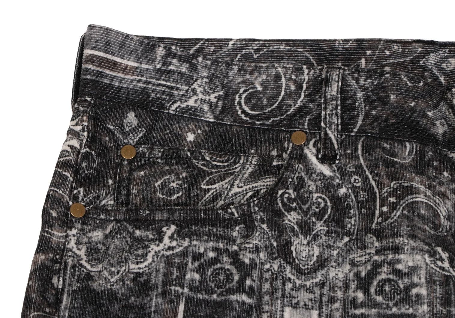 Jean Paul Gaultier Corduroy Flared Pants in Black and Off-White Size US 32 / EU 48 - 7 Thumbnail