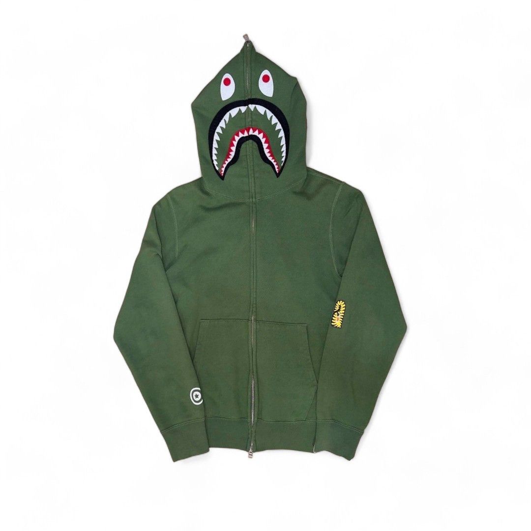 Bape A Bathing Ape (BAPE) - M Sharkhead Olive Fullzip Size US M / EU 48-50 / 2 - 1 Thumbnail