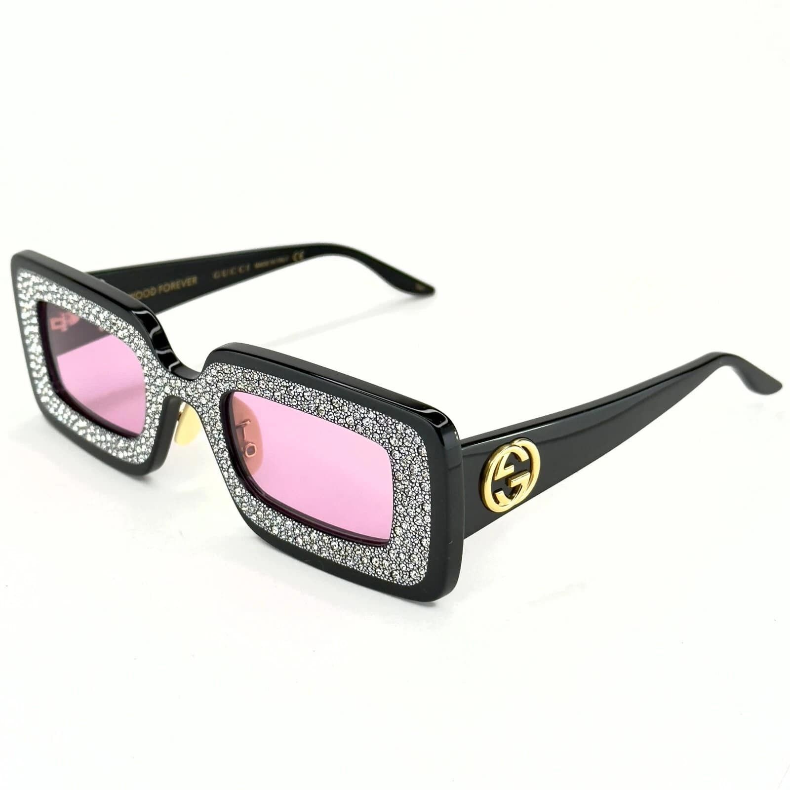 Gucci GUCCI Gg0974S Hollywood Forever 0974 Black 001 Sunglasses Size ONE SIZE - 6 Thumbnail