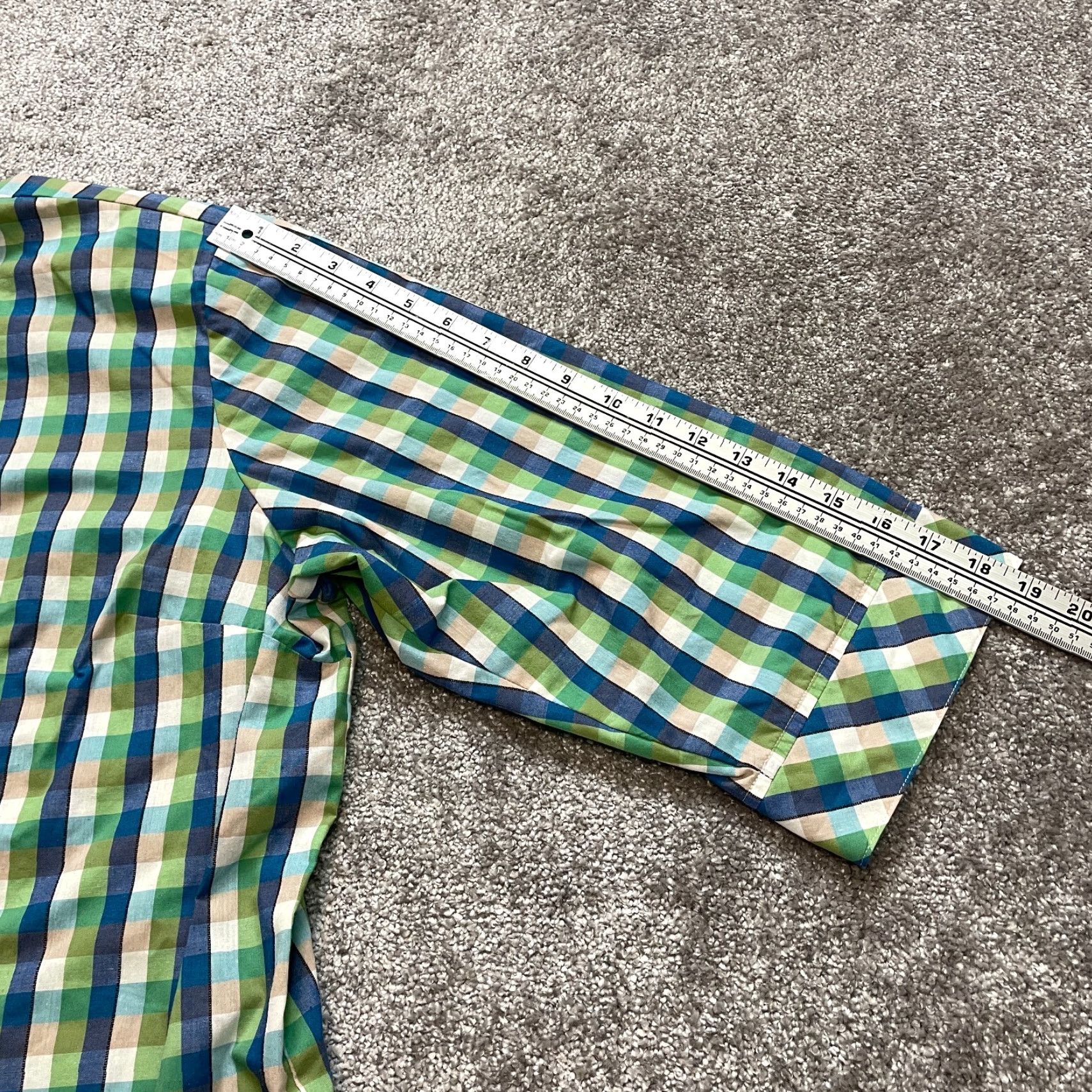 Vintage VINTAGE Mountain Lake Button Up Shirt Womens 24W Blue Green Plaid Long Sleeve Padded Top Size 4XL / US 24-26 - 5 Thumbnail