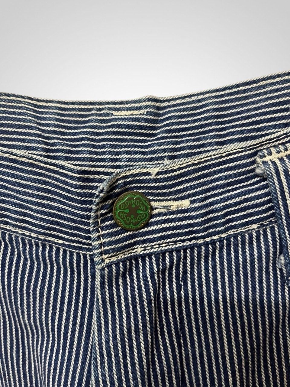 Vintage Oshkosh Hickory Stripe Pant Talon Zipper Archive in Blue, Men's (Size 29) — image 6 of 6