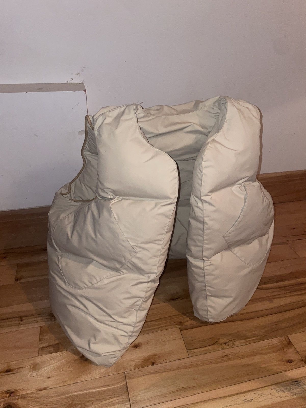 image of Puffer Vest By Yyung Chan in Offwhite, Men's (Size Large)