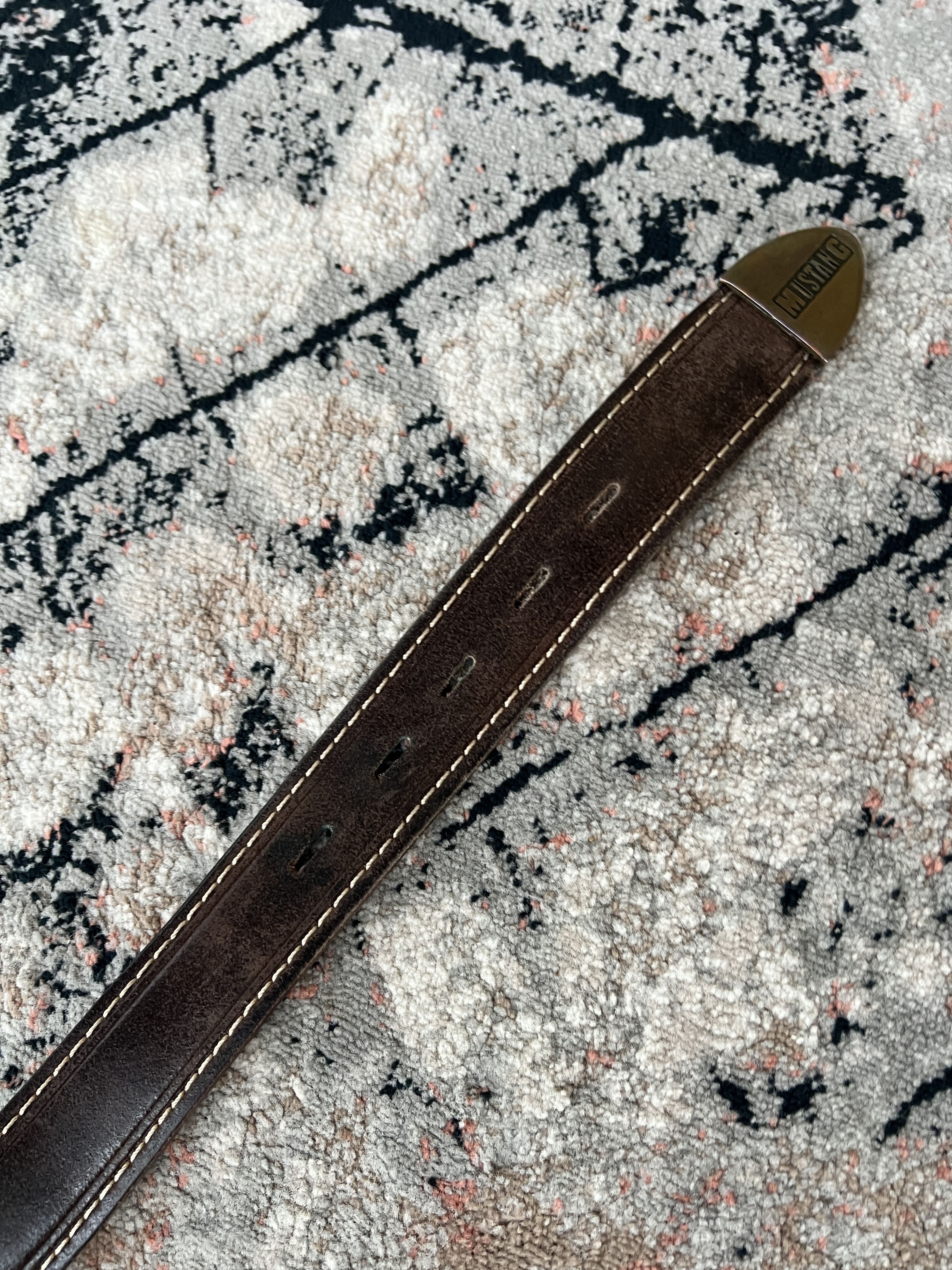 Leather × Mustang Mustang Leather Belt Size ONE SIZE - 4 Thumbnail