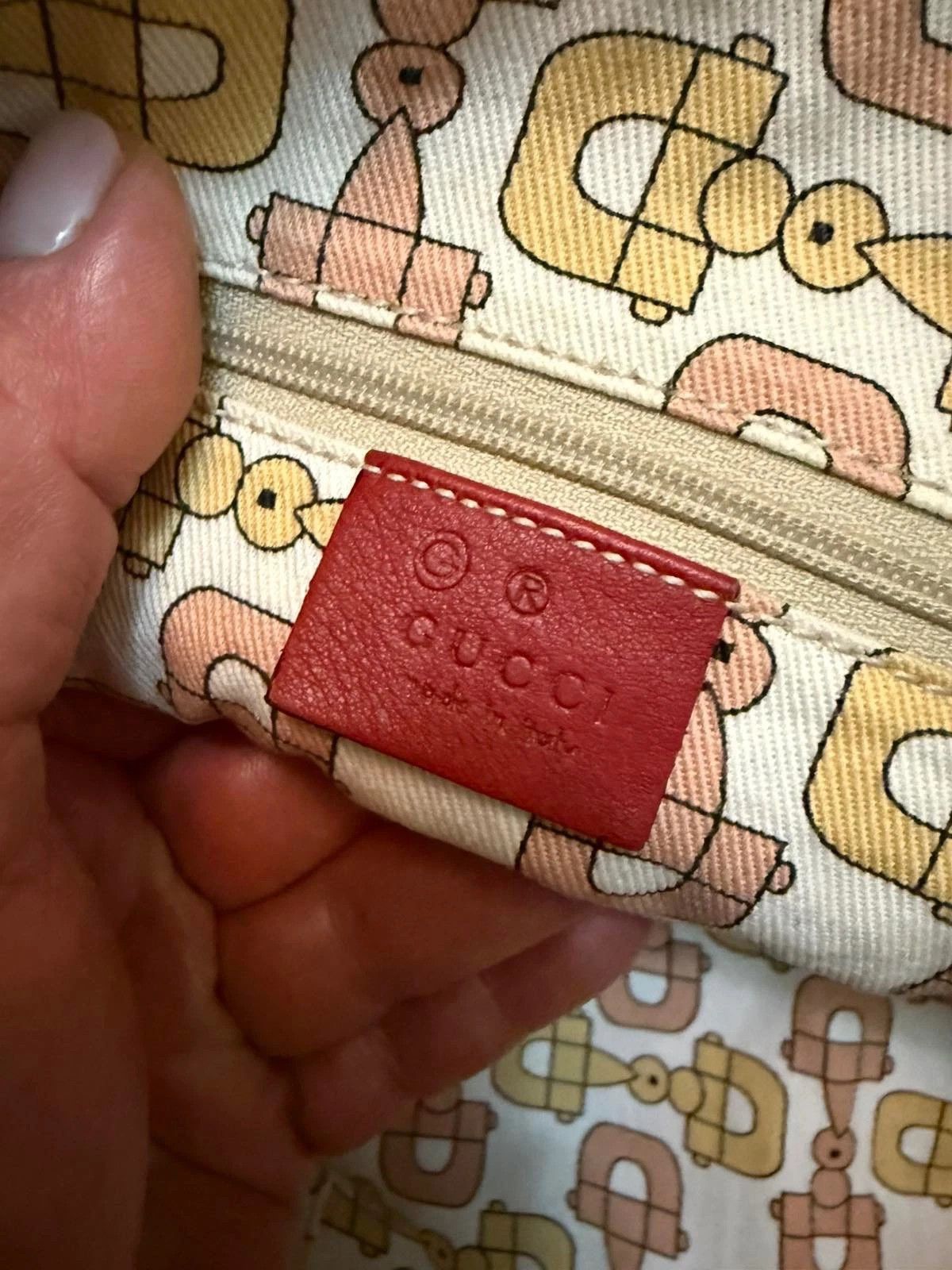 Gucci Gucci Red GG Canvas Abbey Tote Bag Excellent Original Size ONE SIZE - 4 Thumbnail