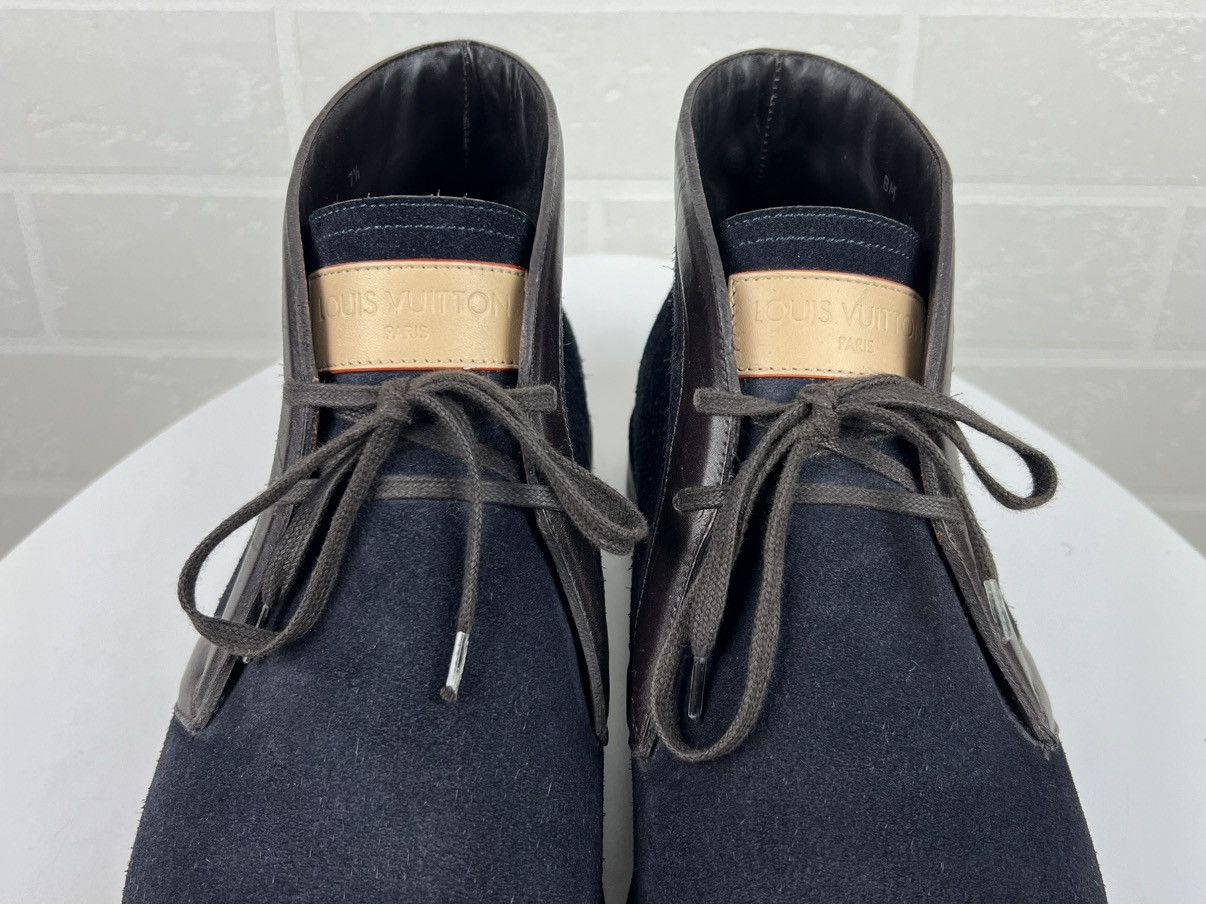 Louis Vuitton LOUIS VUITTON Boots Chukka Suede Leather Lace Up Shoes Logo Size US 8.5 / EU 41-42 - 7 Thumbnail