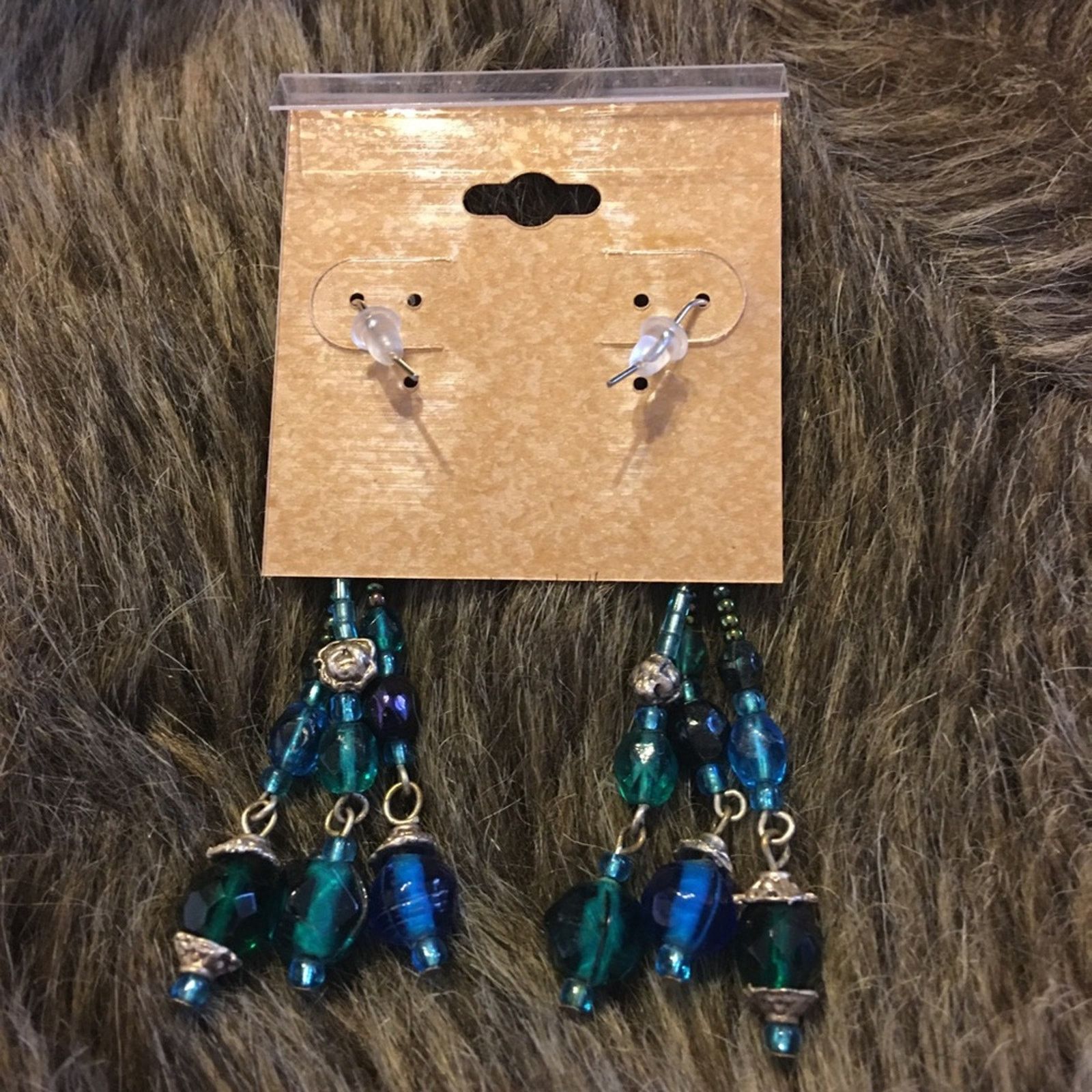 Jewelry Bell capped glass bead dangle earrings Size ONE SIZE - 4 Thumbnail