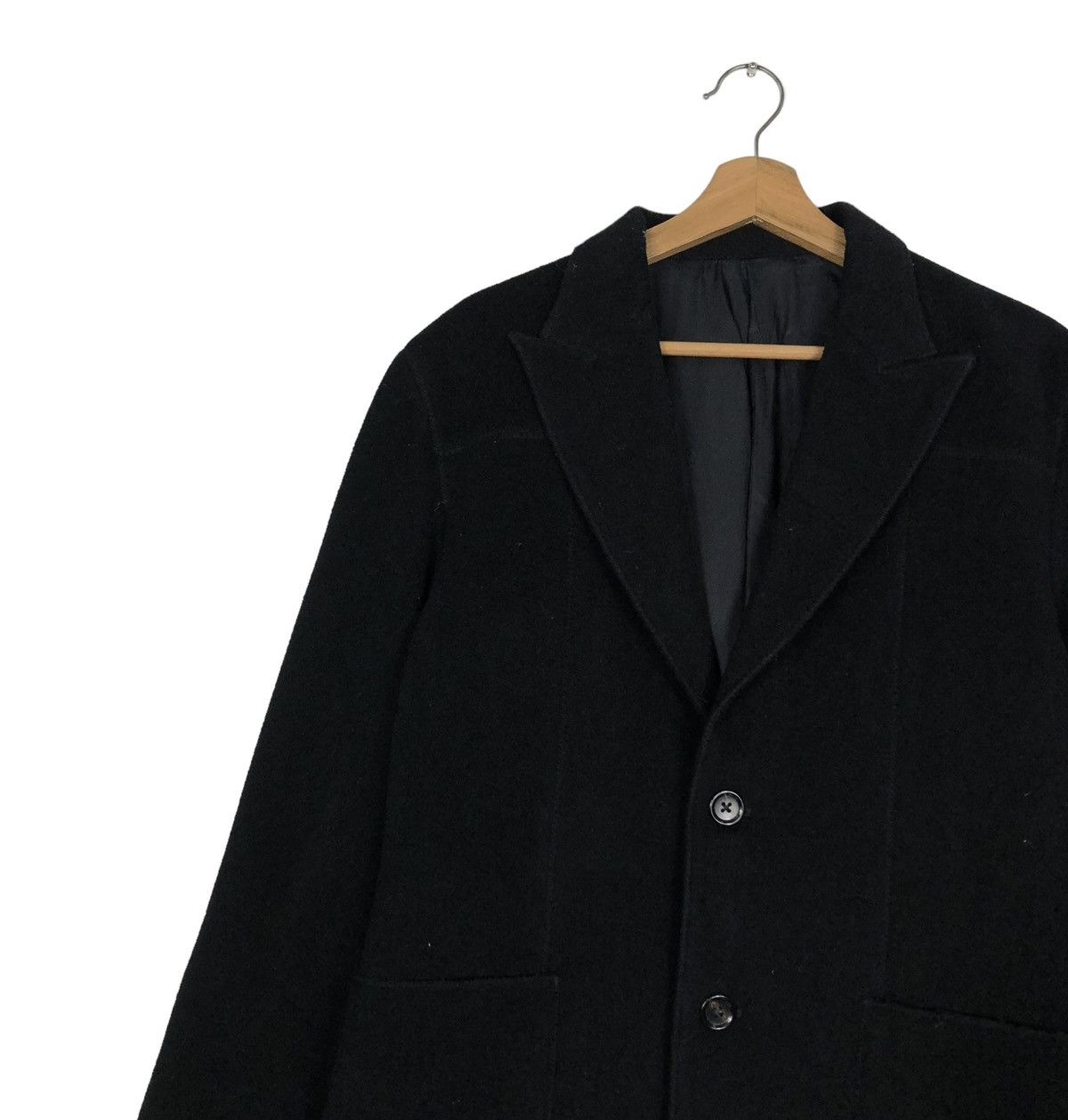 Japanese Brand VINTAGE WOOL LONG JACKET DOUBLE COLLAR 5351 POUR LES HOMMES Size US M / EU 48-50 / 2 - 6 Thumbnail