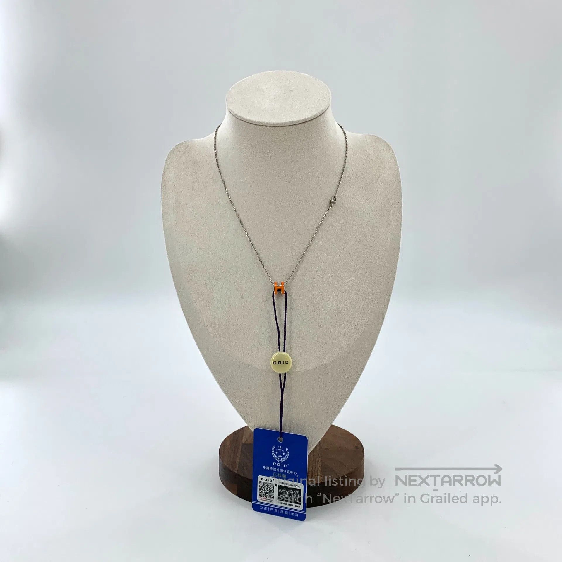Hermes Hermes Silver H Letter Pendant Necklace| Size ONE SIZE - 4 Thumbnail
