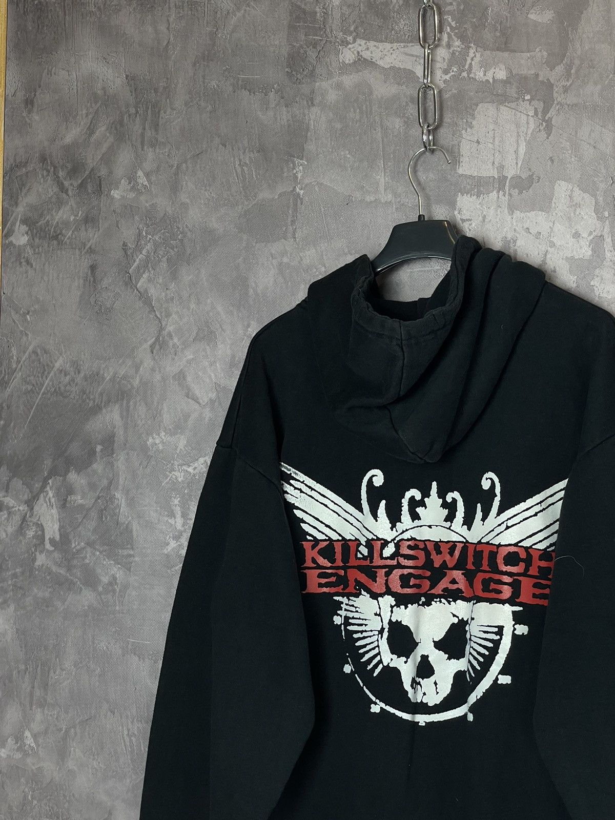 Band Tees × Vintage Crazy Vintage Y2K Killswitch Engage Skull Zip Up Hoodie Rare Size US L / EU 52-54 / 3 - 11 Thumbnail