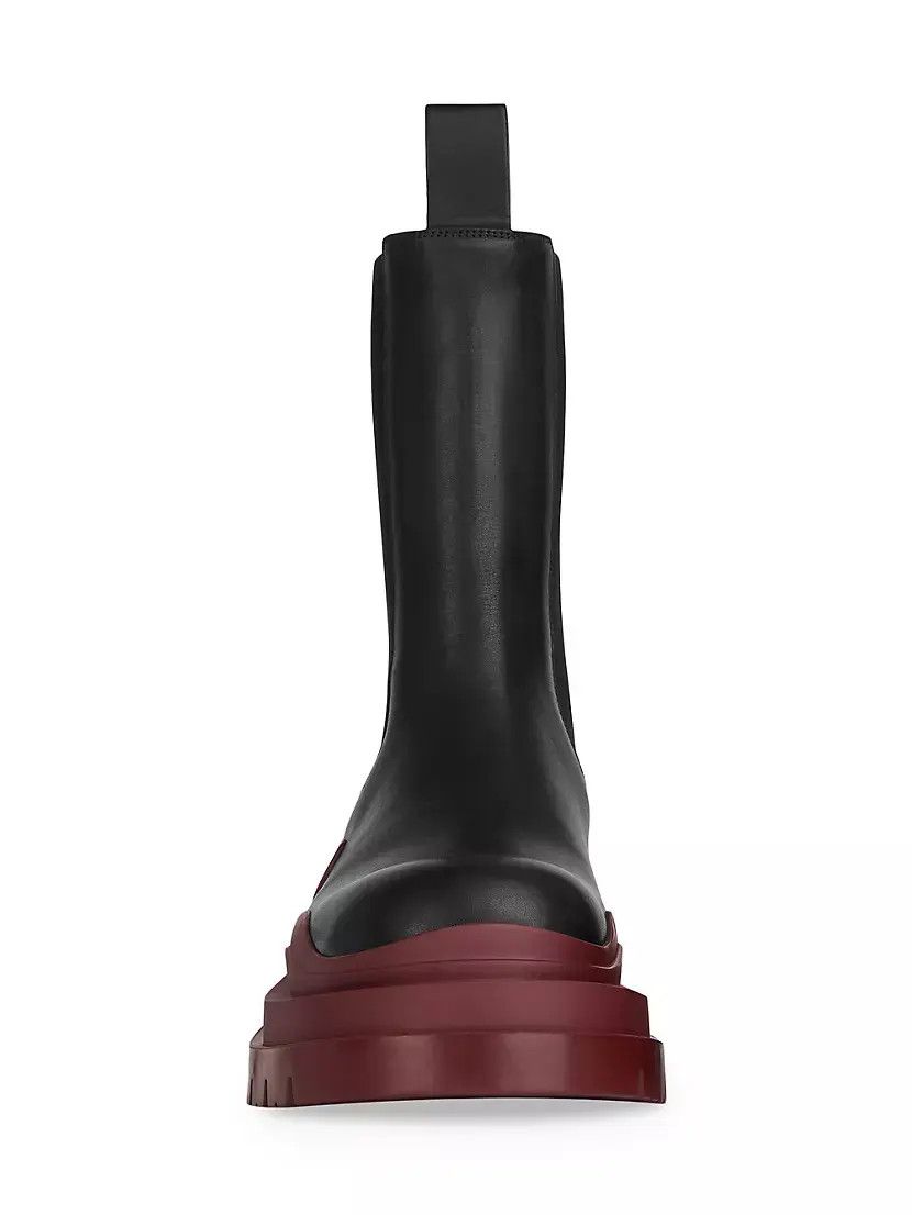 Bottega Veneta o1bcso1str0425 Tire Chelsea Boots in Black/Maroon Size US 9 / IT 39 - 5 Thumbnail