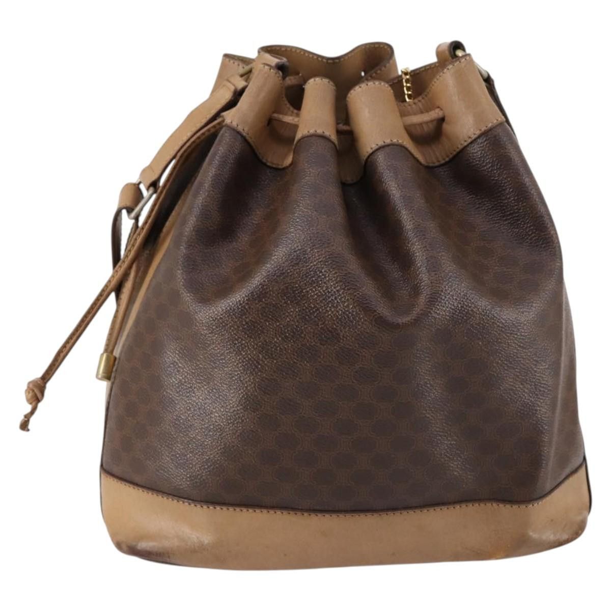 Celine CELINE Macadam Canvas Shoulder Bag Pvc Leather Brown Size ONE SIZE - 2 Thumbnail
