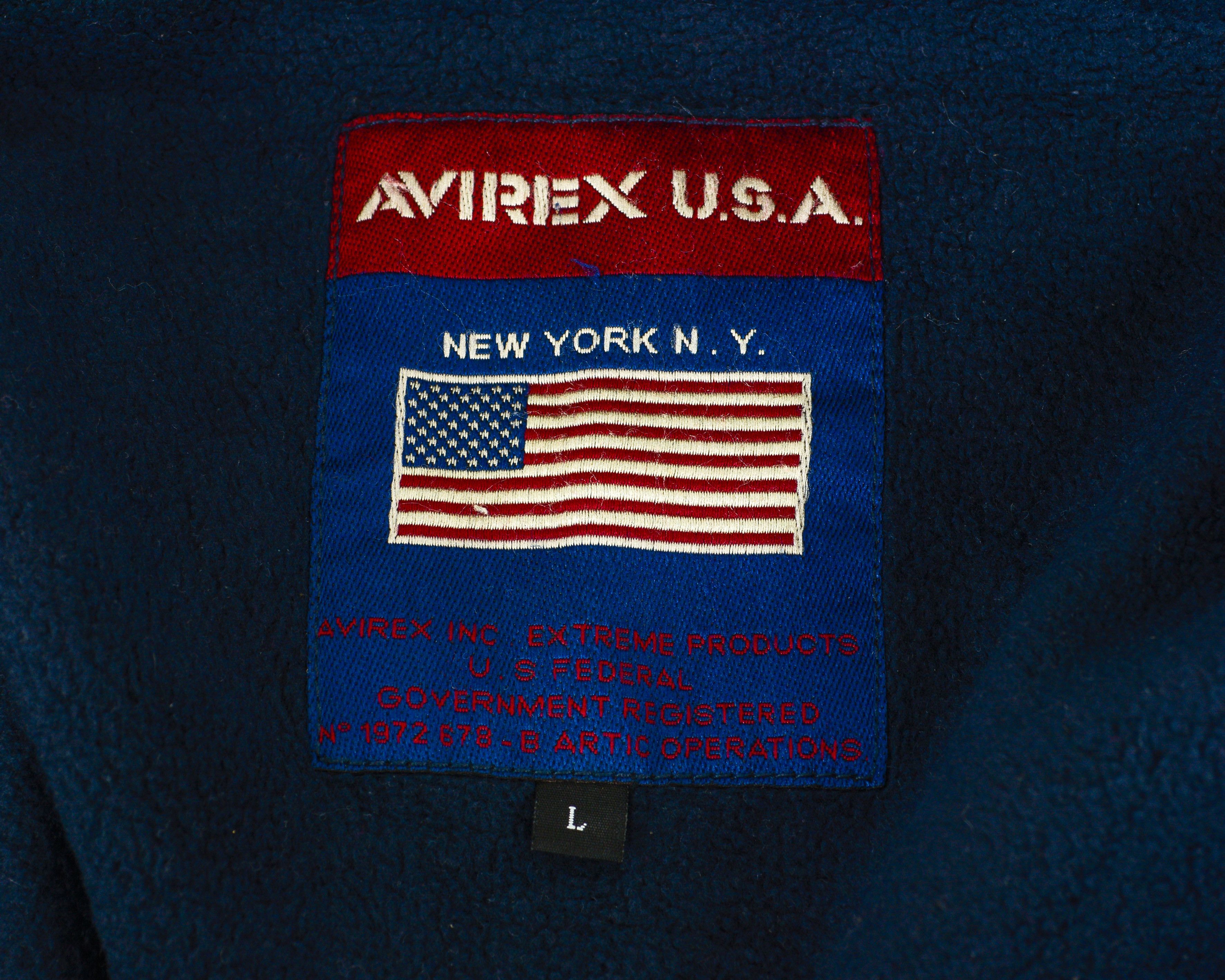 Avirex U.S.A. Extreme N.Y. Men Bomber Jacket Over Coat Red Outdoors Size US L / EU 52-54 / 3 - 4 Thumbnail