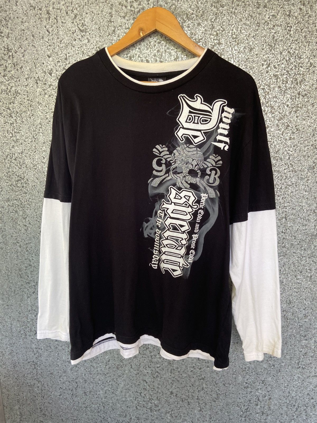 Beauty Beast 🔥 Vtg Skulls t shirt double sleeve hysteria if six was nine Size US XL / EU 56 / 4 - 1 Thumbnail