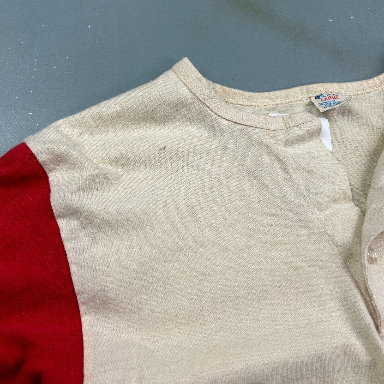 Champion VINTAGE 80s | Boston Red Sox Henley 3/4 Sleeve T-Shirt sz M Size US M / EU 48-50 / 2 - 7 Thumbnail