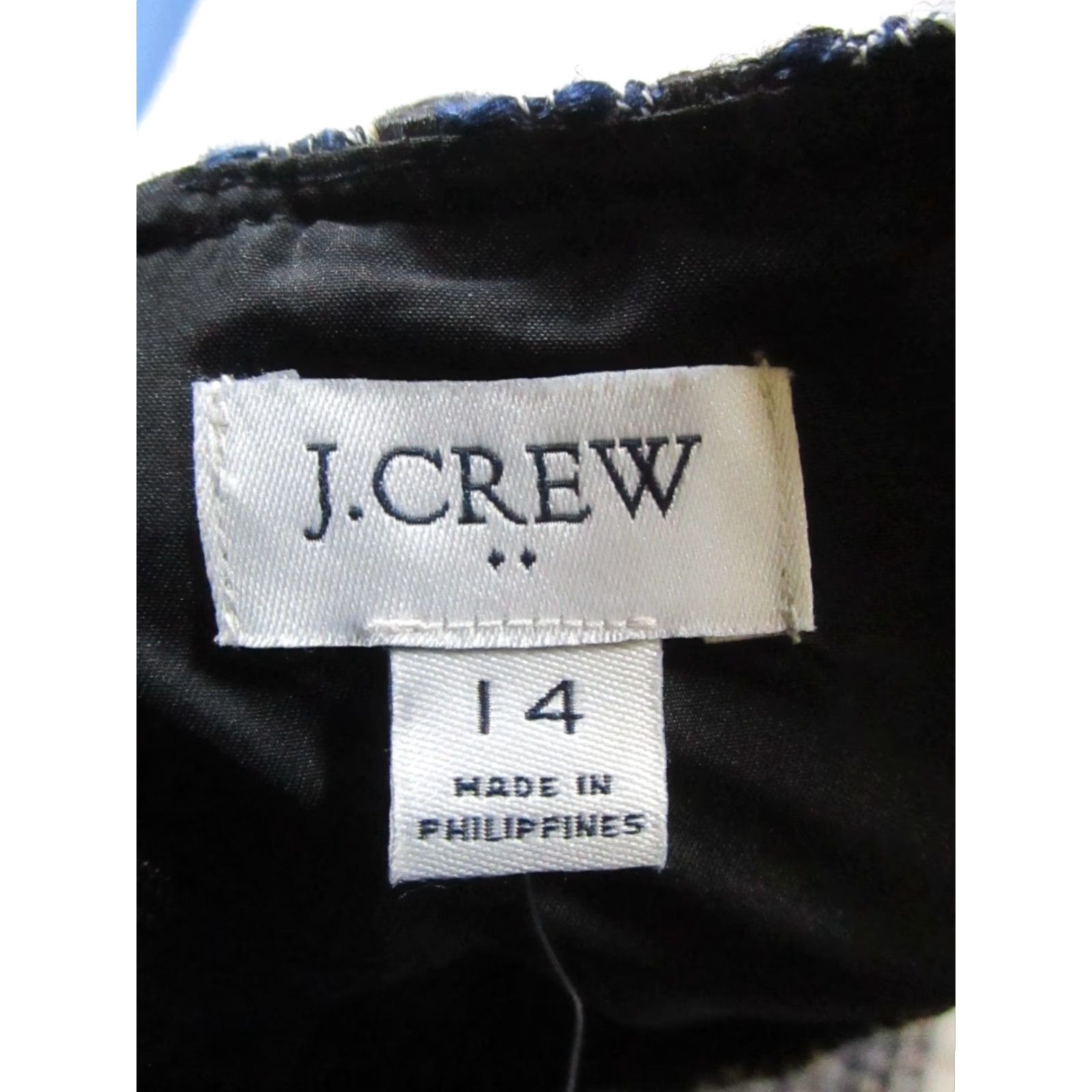 J.Crew J.Crew Dress Womens 14 Blue Yellow Black Knit Plaid Sleeveless Round Neck Zip Short Casual Size XL / US 12-14 / IT 48-50 - 3 Thumbnail
