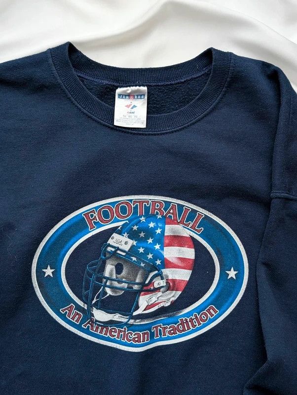 Jerzees Vintage crewneck hoodie football american USA Jerzees 90s Size US XL / EU 56 / 4 - 1 Thumbnail
