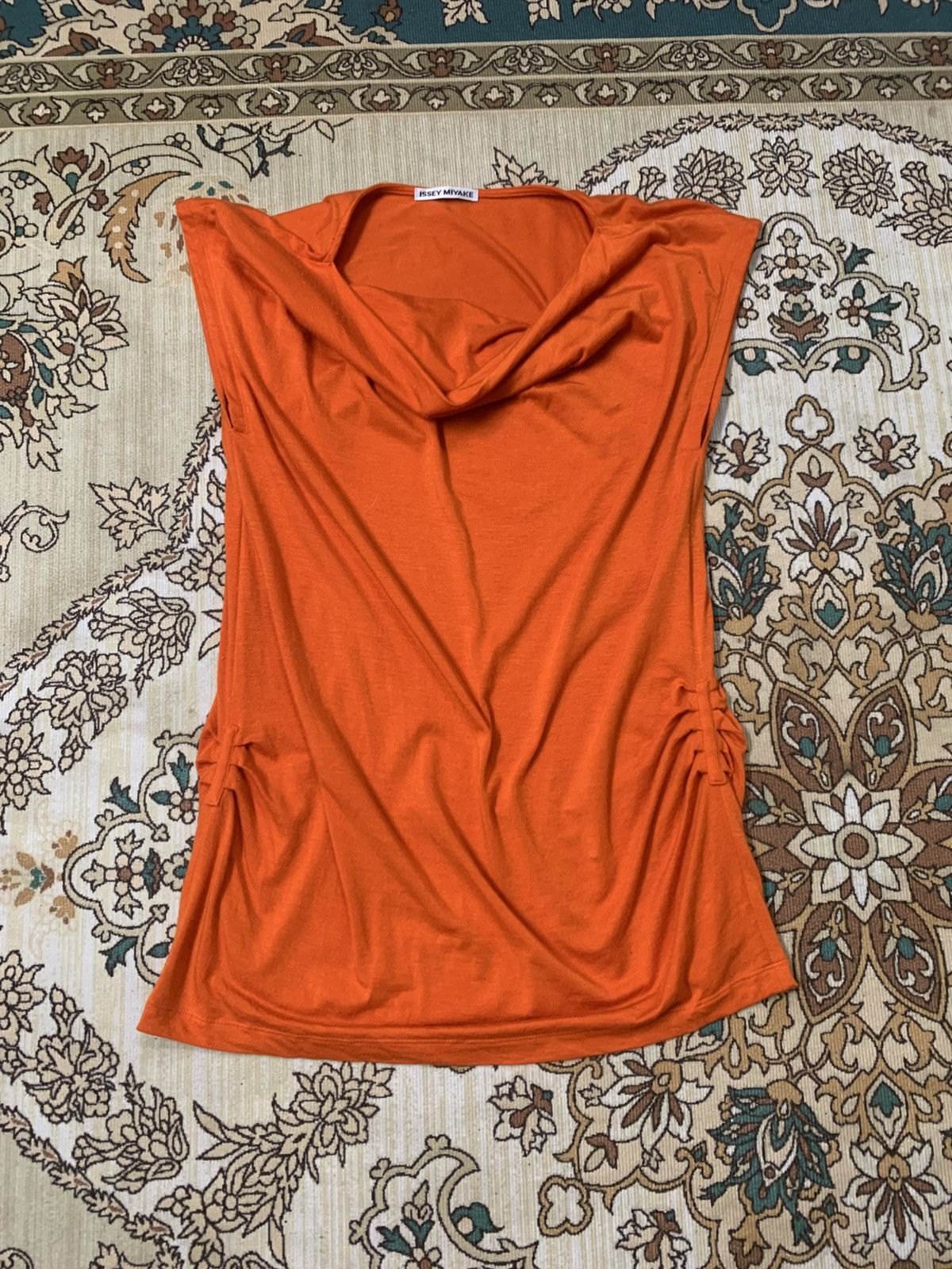 Issey Miyake ISSEY MIYAKE Lyocell Tunic Top IM93JK563 Orange 2 Size M / US 6-8 / IT 42-44 - 8 Thumbnail