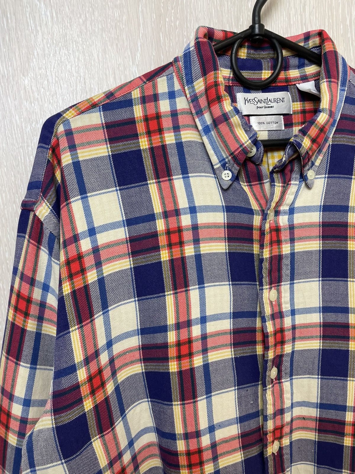 Yves Saint Laurent Vintage Ysl Yves Saint Laurent Flannel Shirt Size US L / EU 52-54 / 3 - 4 Thumbnail