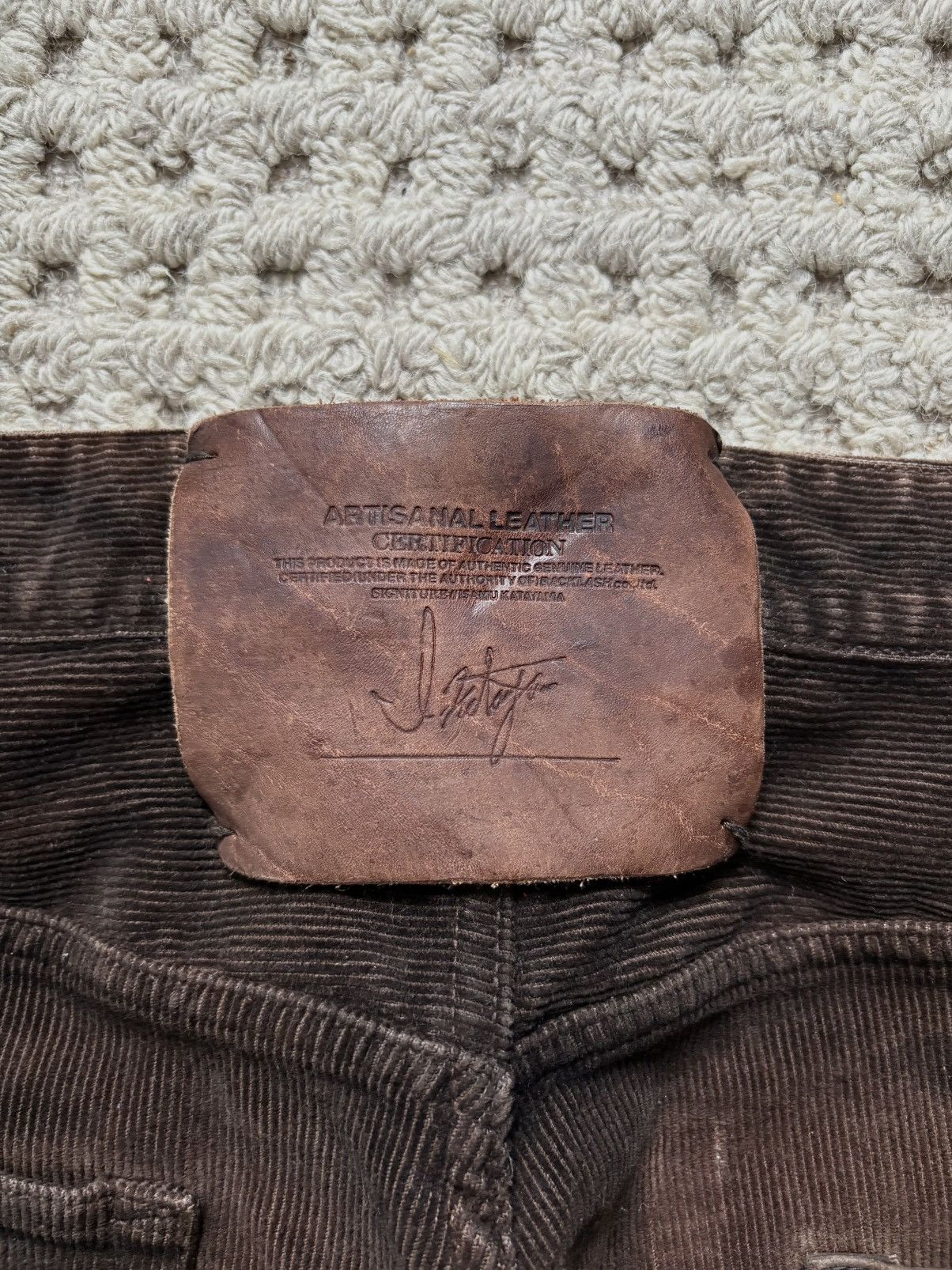 Isamu Katayama Backlash Isamu Katayama Backlash Leather Pocket Corduroys Size US 32 / EU 48 - 3 Thumbnail