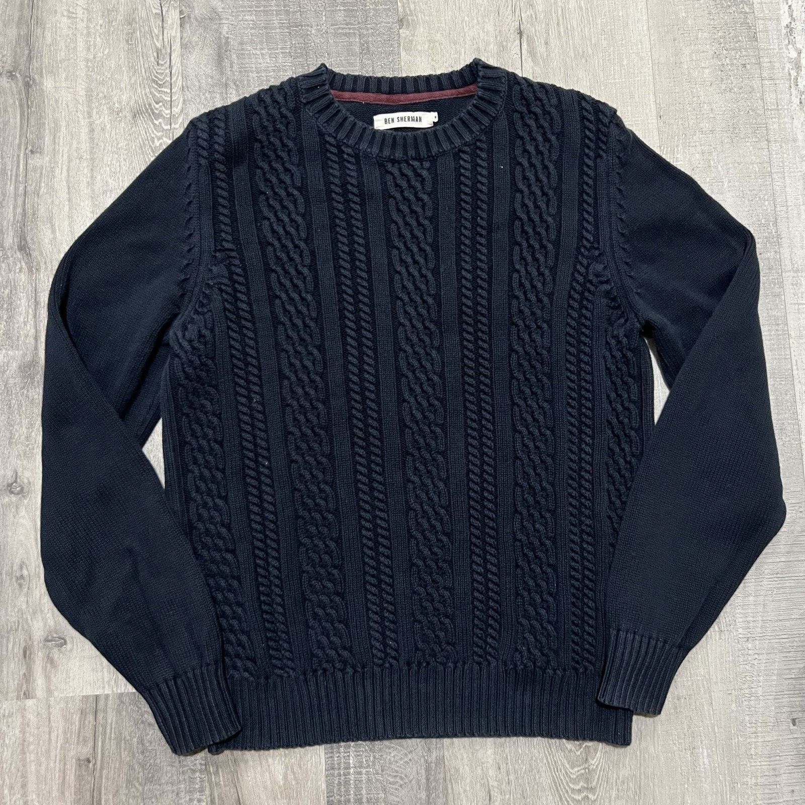 Ben Sherman Ben Sherman Cotton Cable Knit Sweater M Pull Over Heavy Knit Size US M / EU 48-50 / 2 - 1 Thumbnail
