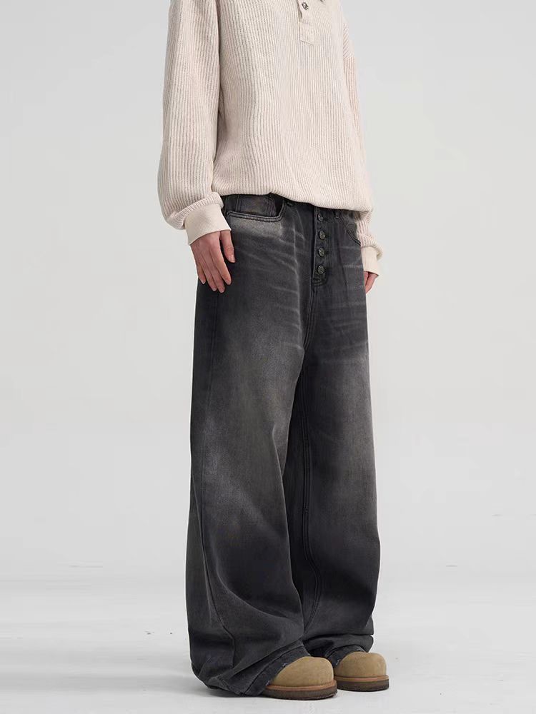 Japanese Brand × Jean High Street Washed Loose Straight Casual Jeans Size US 33 - 2 Thumbnail