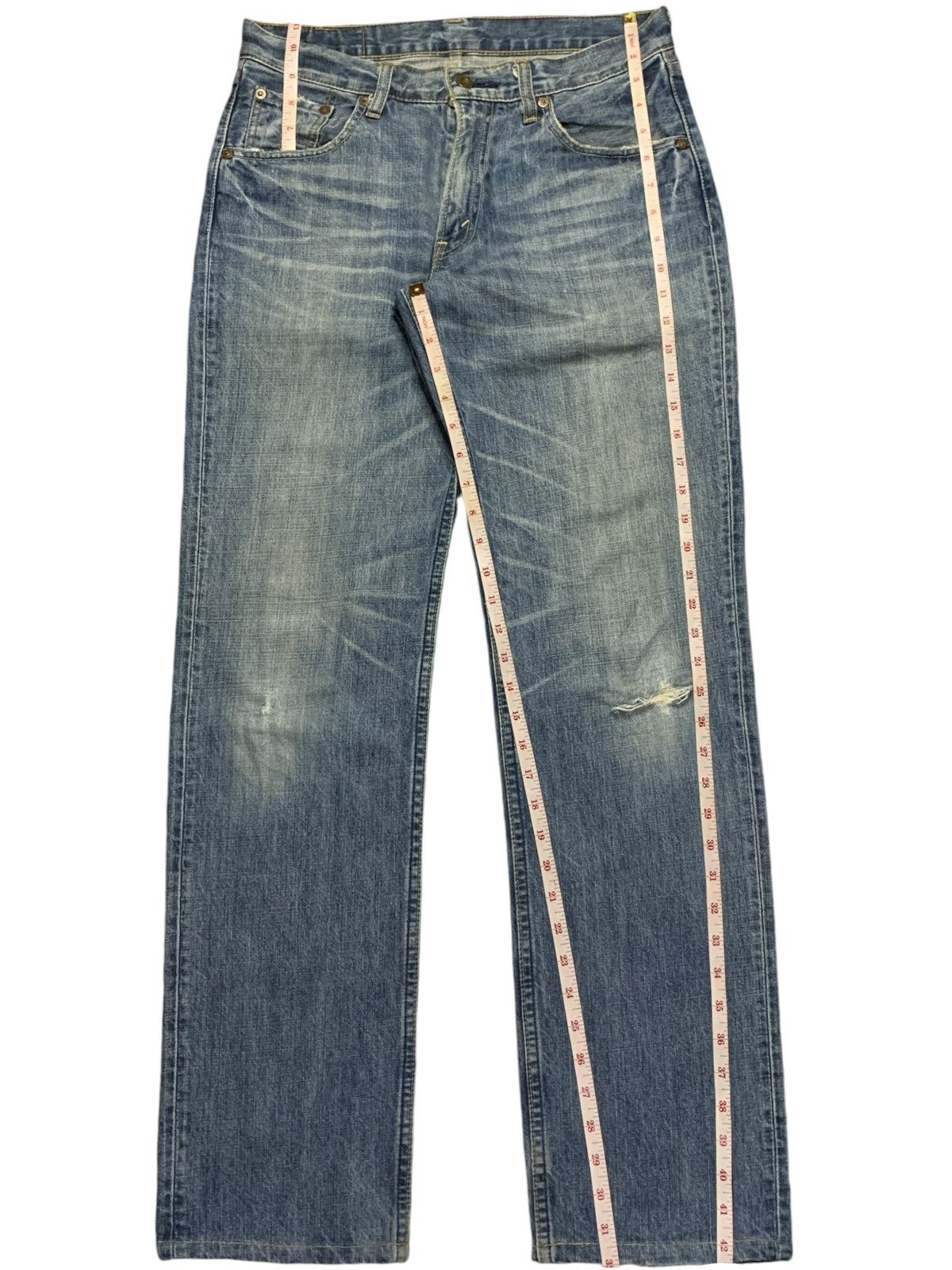 Levi's × Levi's Vintage Clothing Vintage 90s Levis 502 Faded Wash Distressed Loose Jeans Size US 31 - 13 Thumbnail