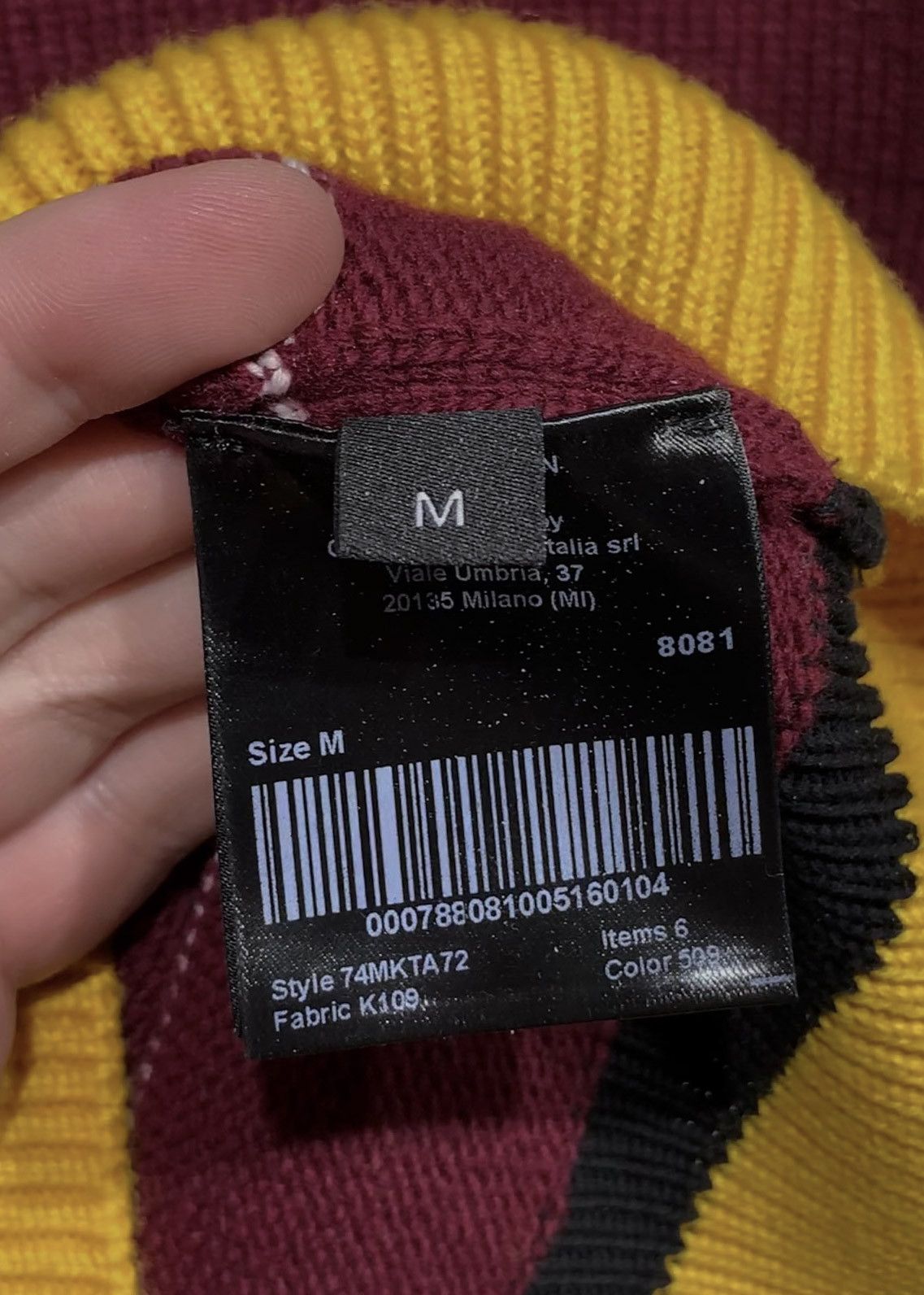 Calvin Klein 205W39NYC Calvin Klein 205W39NYC Red Yellow Striped Sweater Size US M / EU 48-50 / 2 - 6 Thumbnail
