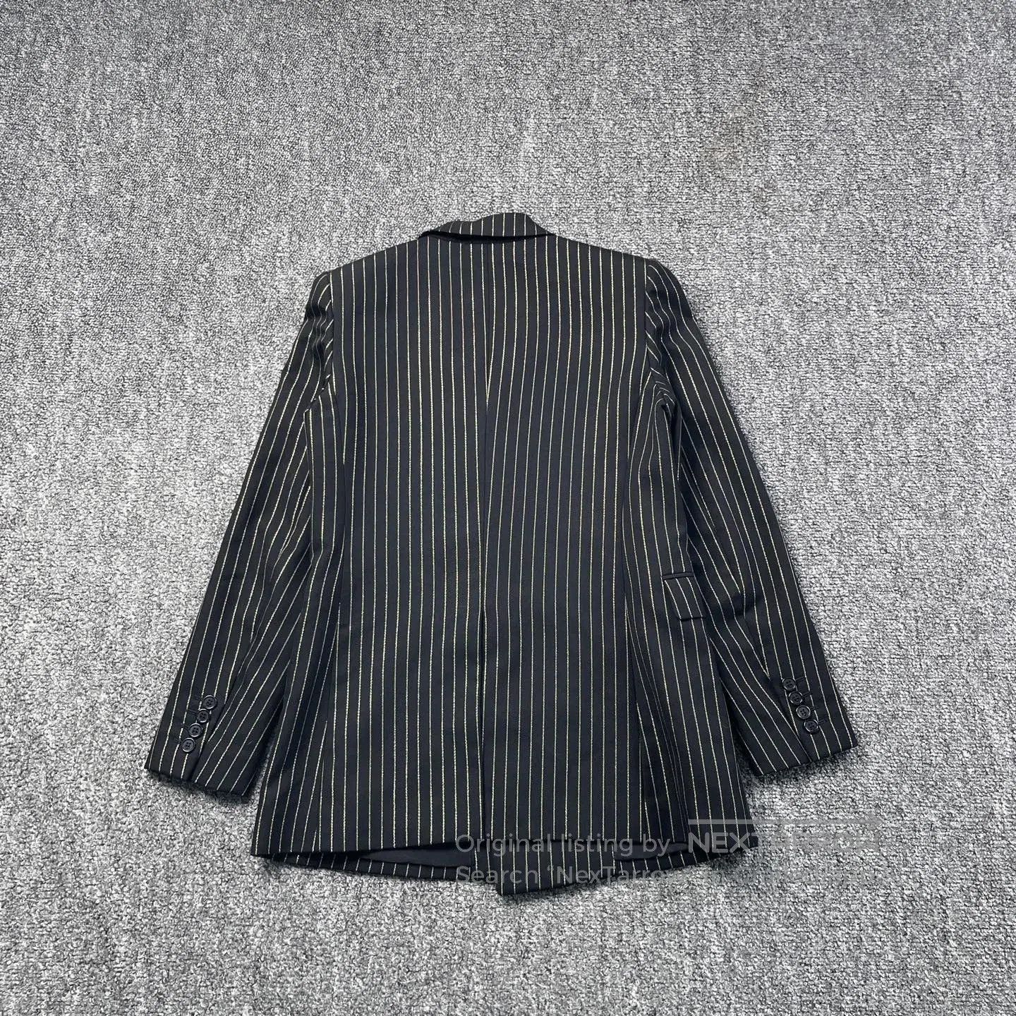 Saint Laurent Paris Saint Laurent Black Pinstripe Double. Size S / US 4 / IT 40 - 2 Thumbnail