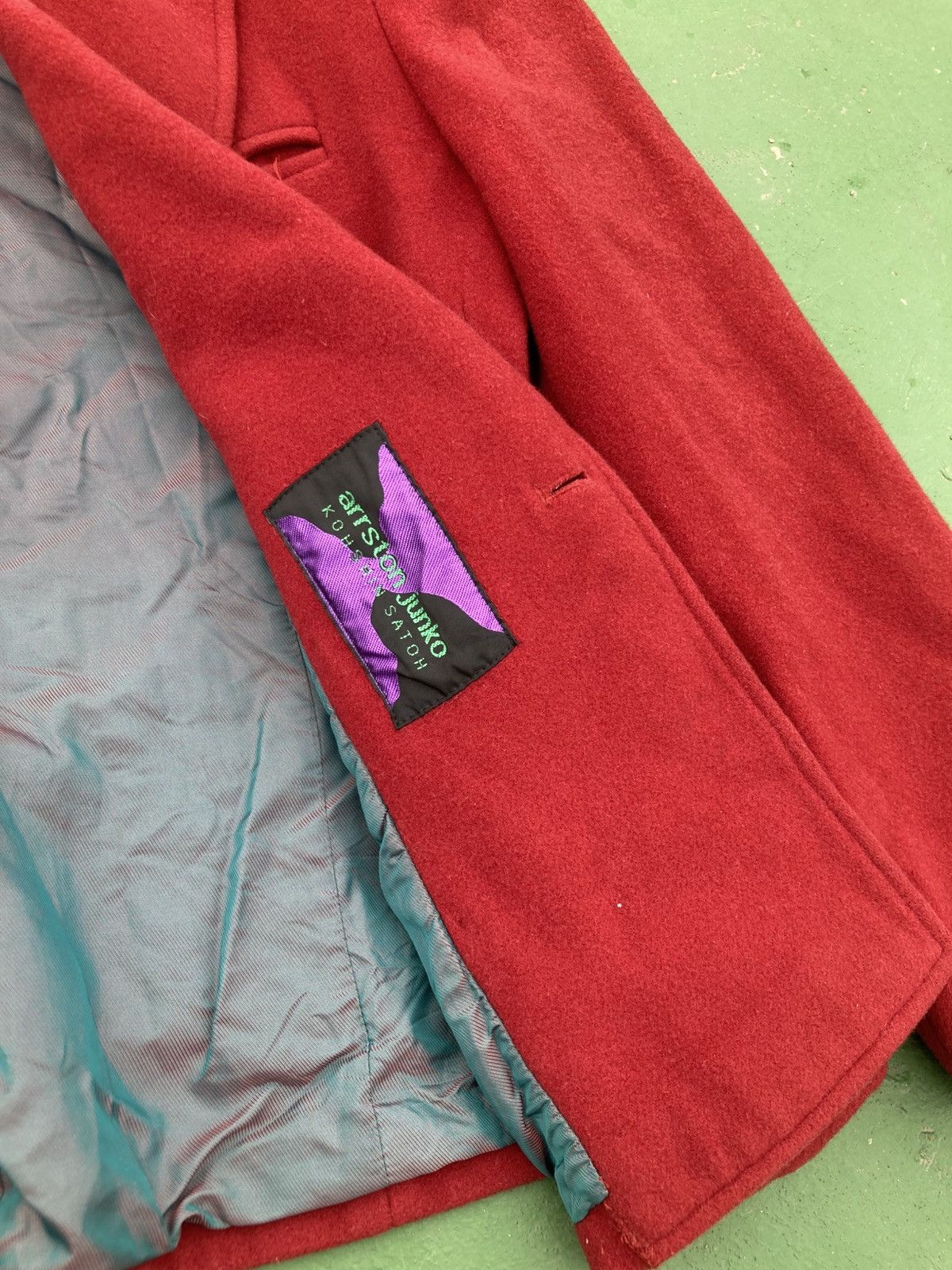 Japanese Brand Arrston Volaju Kohshin Satoh Avant Garde Red Wool Blazer Size M / US 6-8 / IT 42-44 - 16 Thumbnail