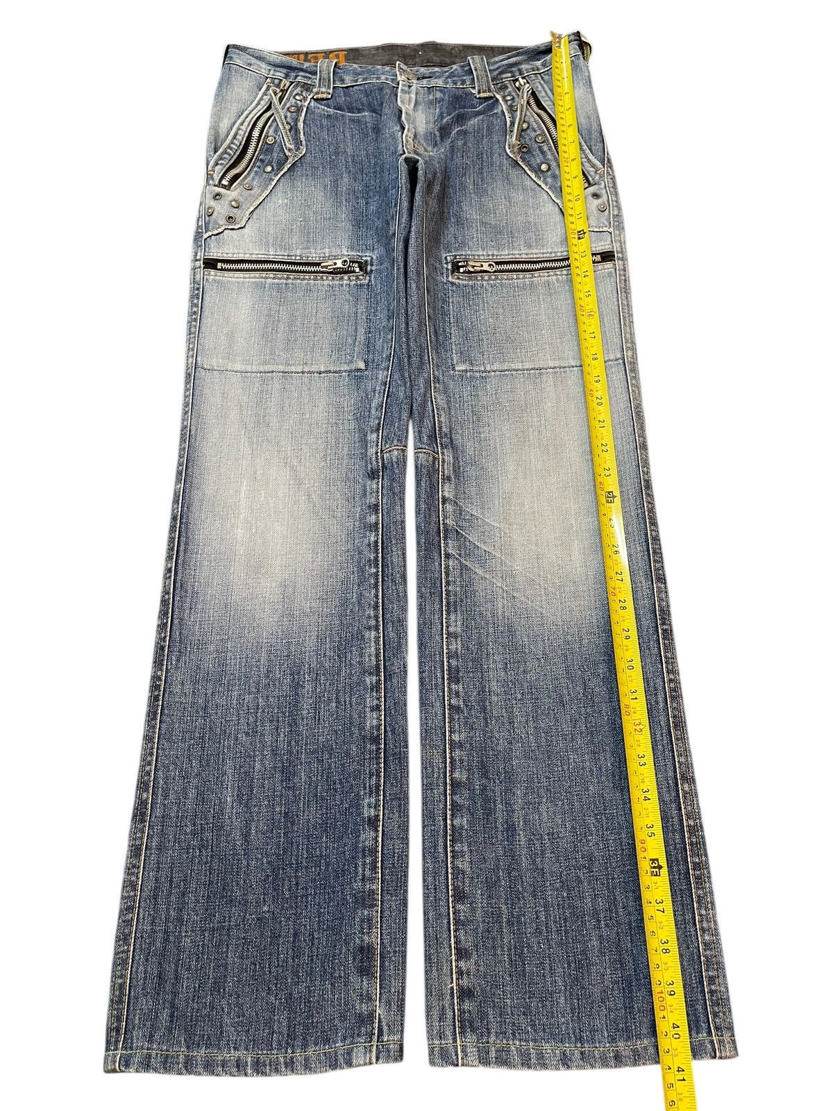 Hysteric Glamour Vintage Japanese Bartack Studded Zipper Avant Garde Jeans Size US 32 / EU 48 - 13 Thumbnail