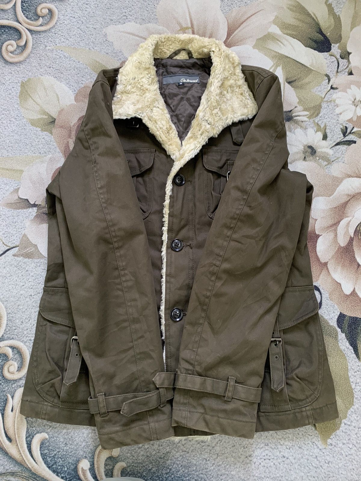 Japanese Brand Onboard Military Belted Pockets Style Jacket Size US M / EU 48-50 / 2 - 5 Thumbnail