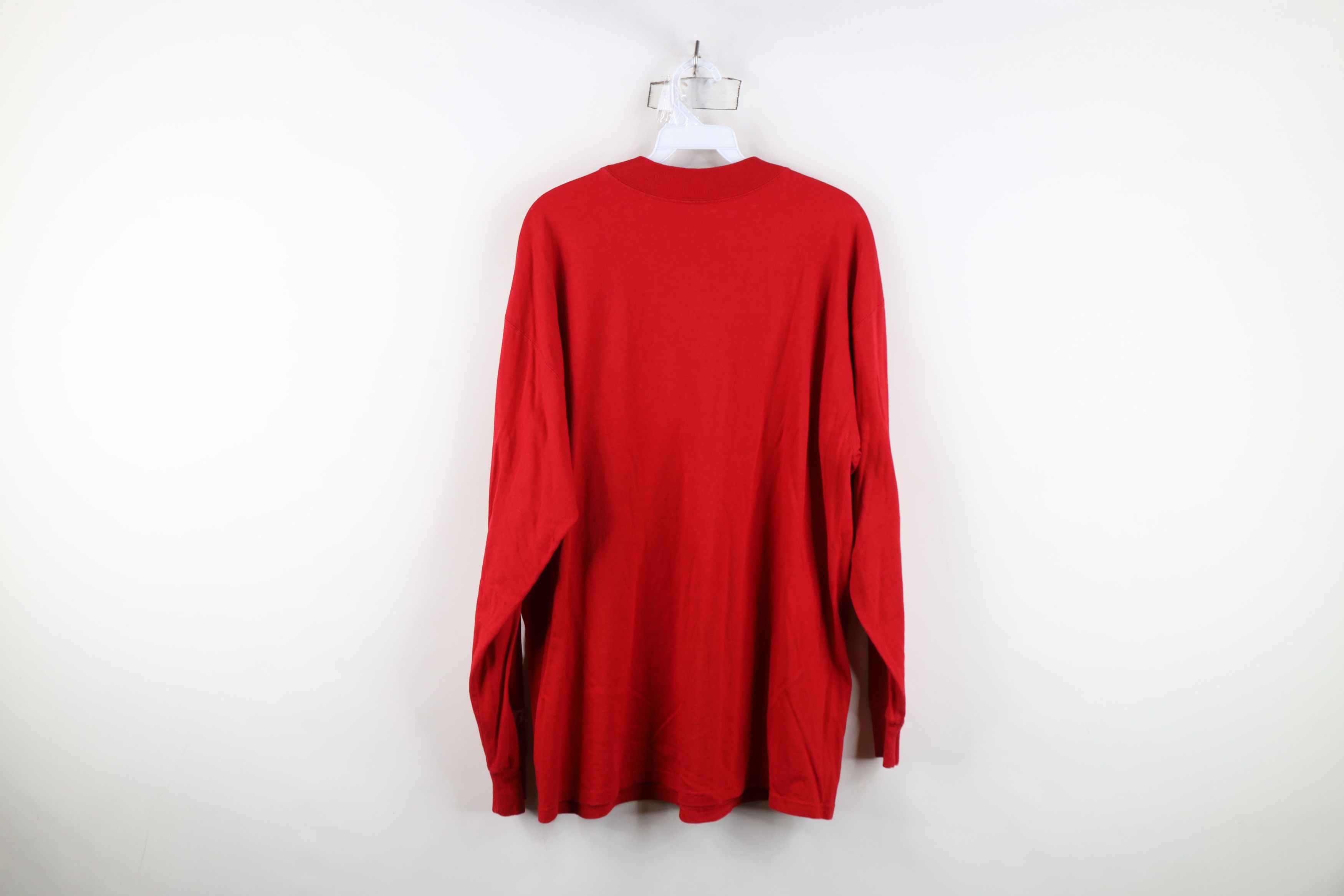 Russell Athletic Vintage 90s Russell Athletic Long Sleeve T-Shirt Cotton Red Size US L / EU 52-54 / 3 - 11 Thumbnail