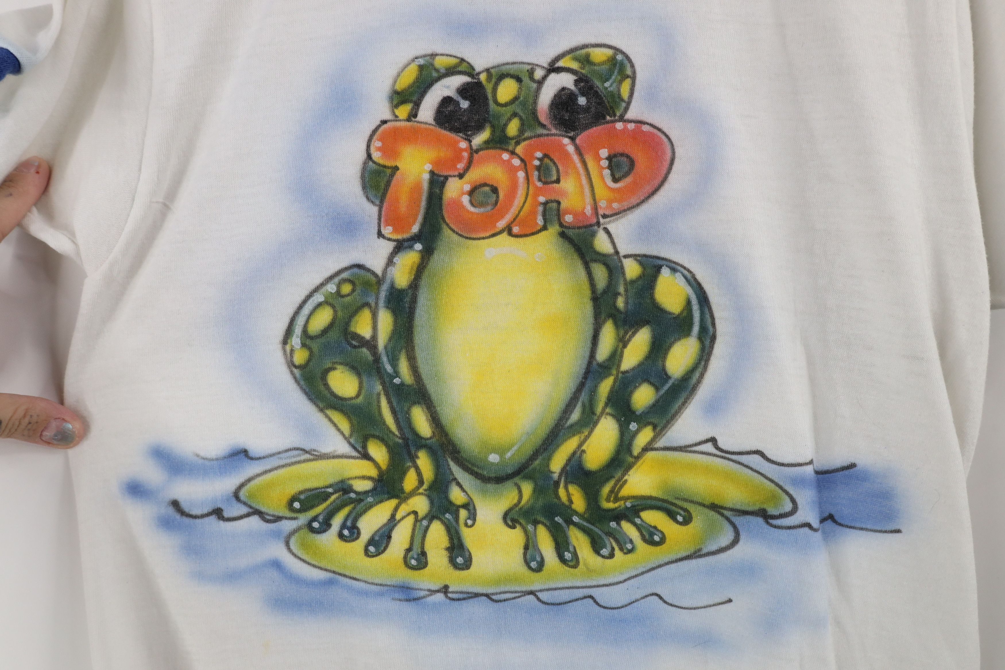 Vintage Vintage 70s Streetwear Toad Airbrushed Ringer T-Shirt USA Size S / US 4 / IT 40 - 4 Thumbnail