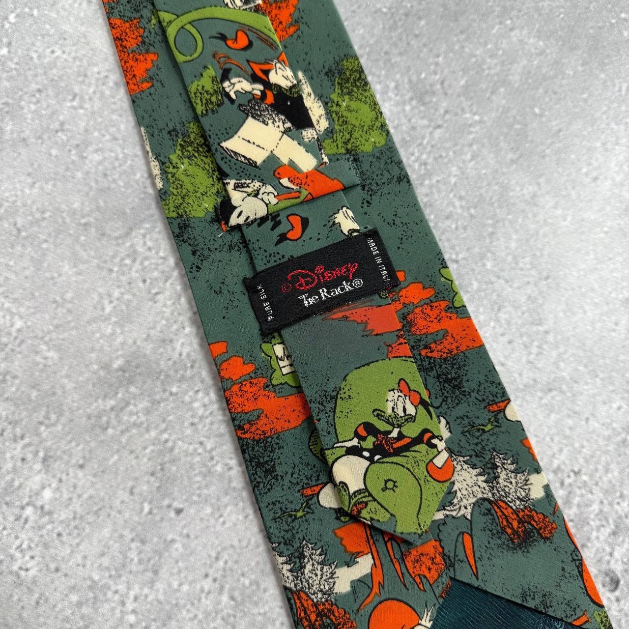 Disney Vintage 90s The Disney The Rack DuckTales Silk Tie Green Size ONE SIZE - 6 Thumbnail