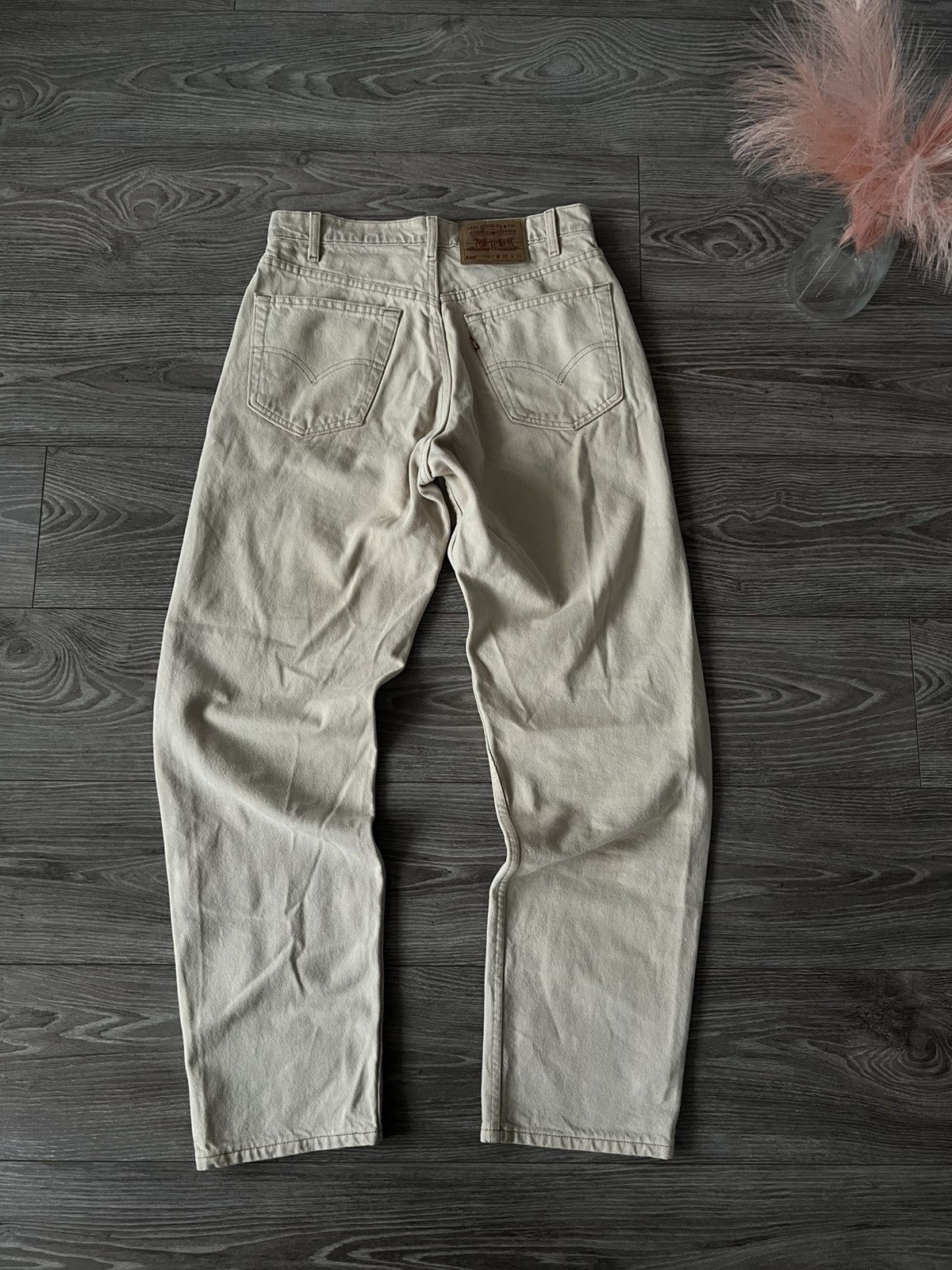 Levi's × Vintage ‼️Levis Vintage White Denim Made In USA 550 Relaxed Fit Jeans Size US 32 / EU 48 - 7 Thumbnail