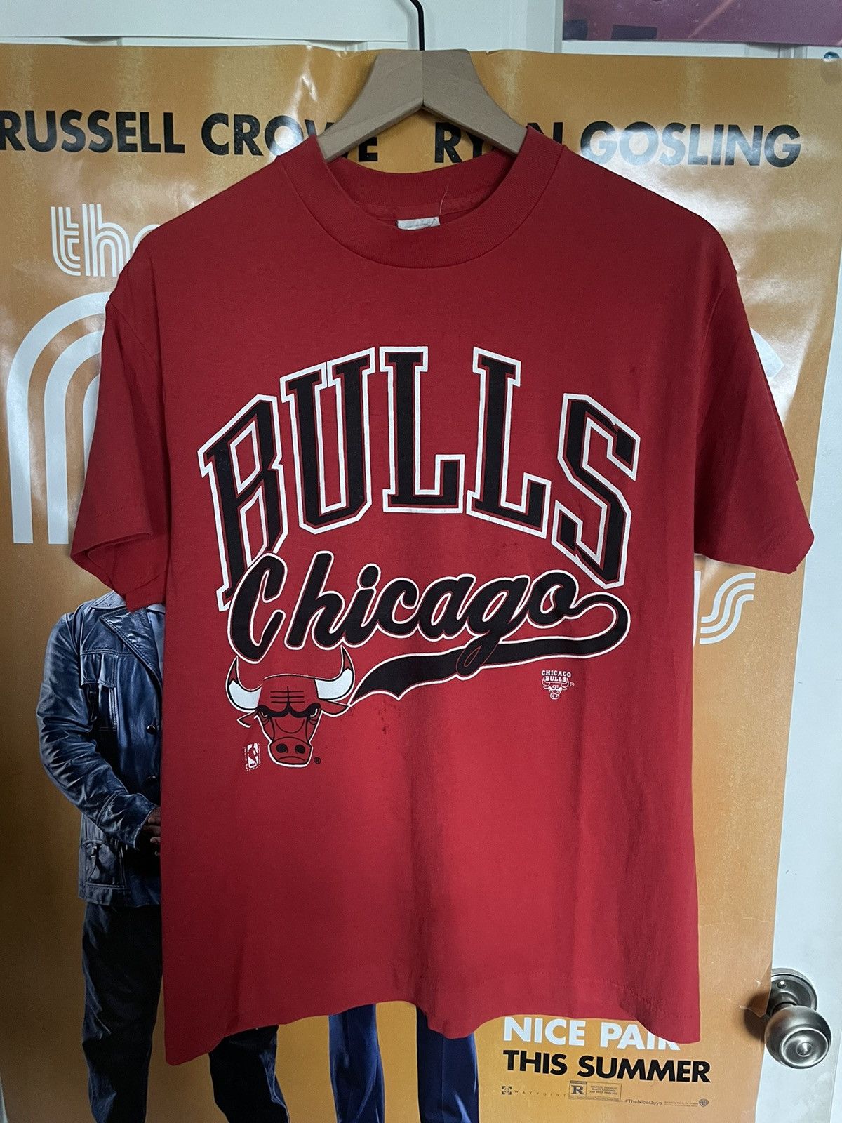 NBA × Vintage Vintage Single Stitch Chicago Bulls t shirt Size US L / EU 52-54 / 3 - 1 Thumbnail