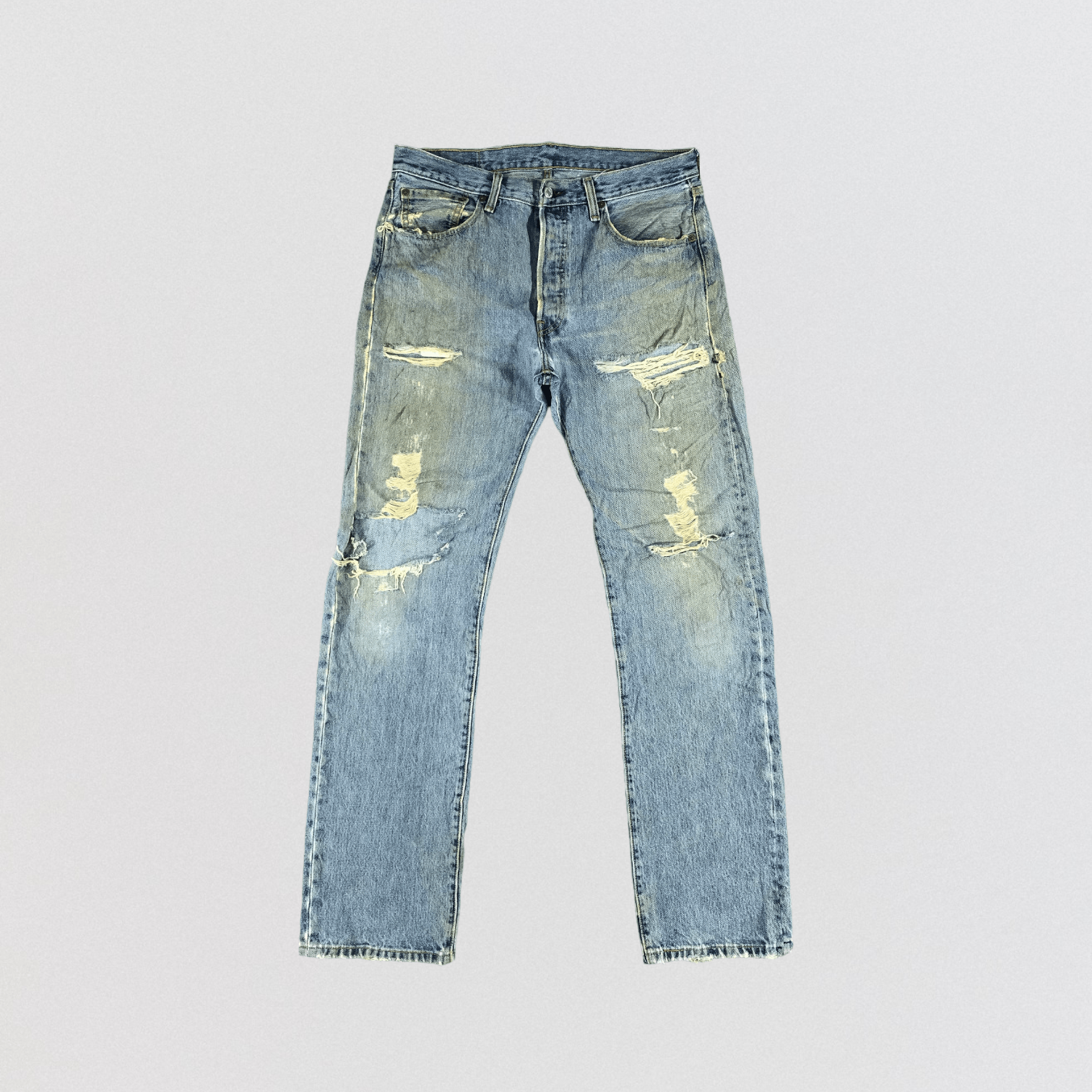 Levi's Vintage Blue Wash Levis 501 Jeans-JM2999 Size US 34 / EU 50 - 1 Thumbnail