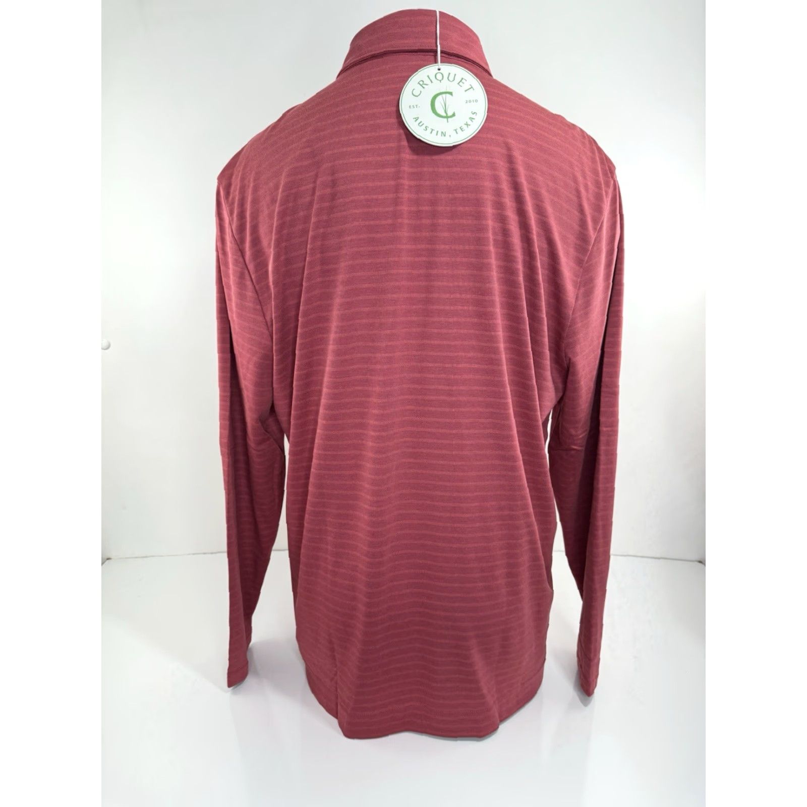 Logo 7 CRIQUET Rugby Shirt Polo XL Red Lightweight Embroidered Logo Stripe Striped Long Sleeve Shirt Men XS? Size US XL / EU 56 / 4 - 4 Thumbnail