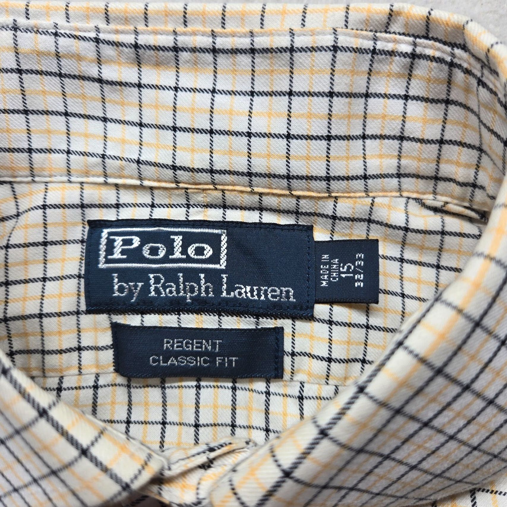 Polo Ralph Lauren Polo Ralph Lauren Shirt Plaid Button-Up Long Sleeve Adult Mens L Yellow 15 32/33 Mens Size US L / EU 52-54 / 3 - 3 Thumbnail