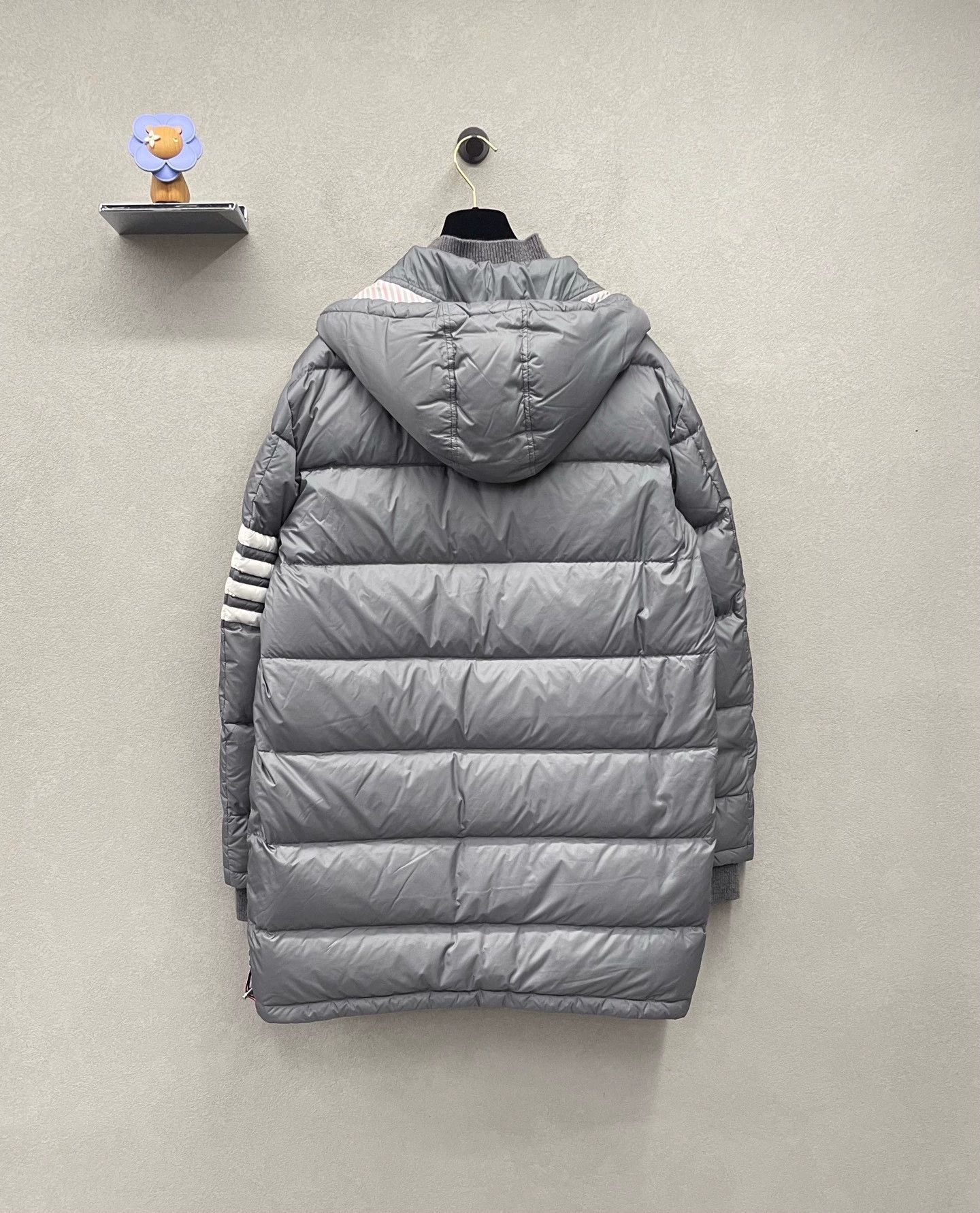 Thom Browne gray long puffer coat size 4 by TB Size US L / EU 52-54 / 3 - 2 Thumbnail