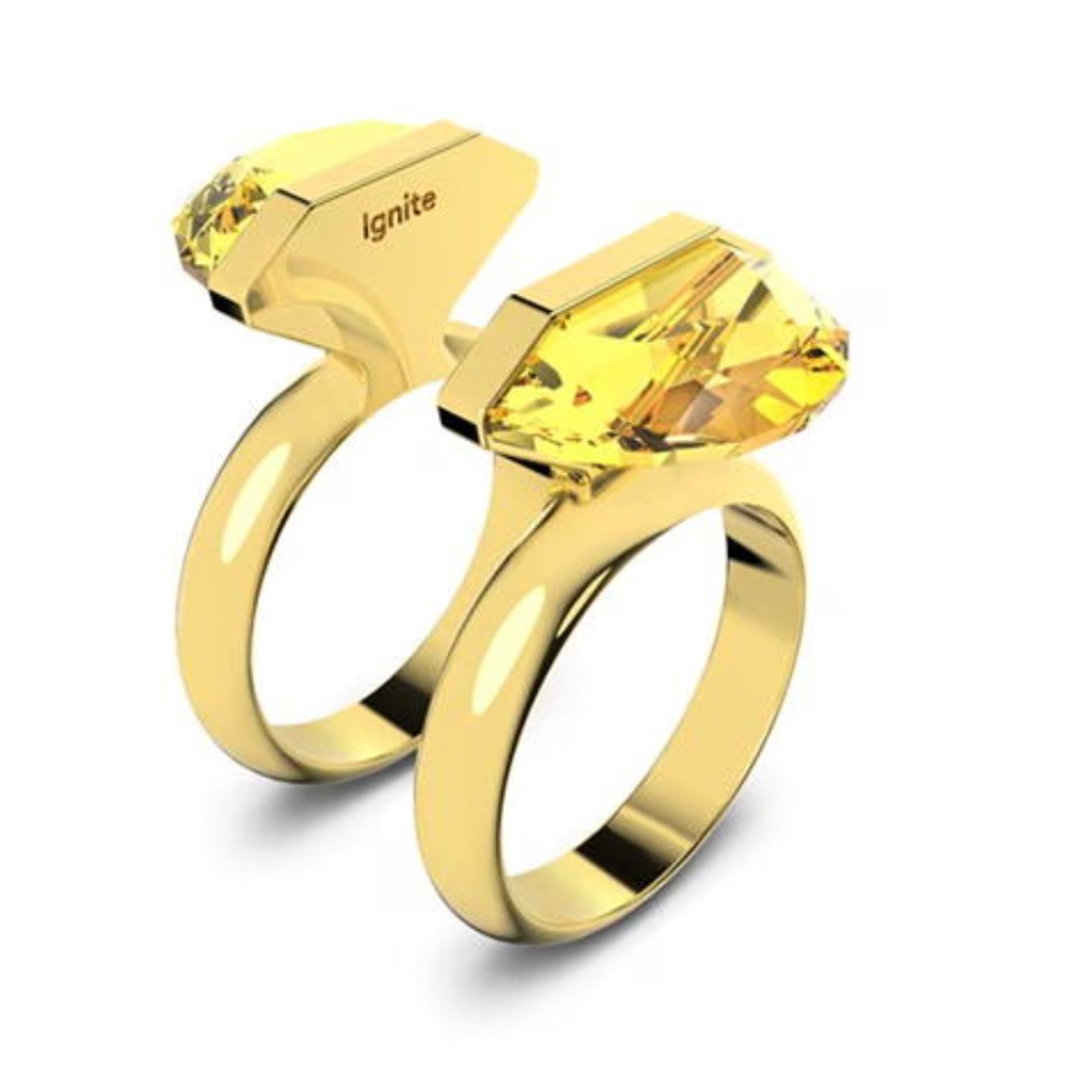 Swarovski Swarovski Lucent ring Magnetic closure, Yellow size 50/5 Size ONE SIZE - 3 Thumbnail