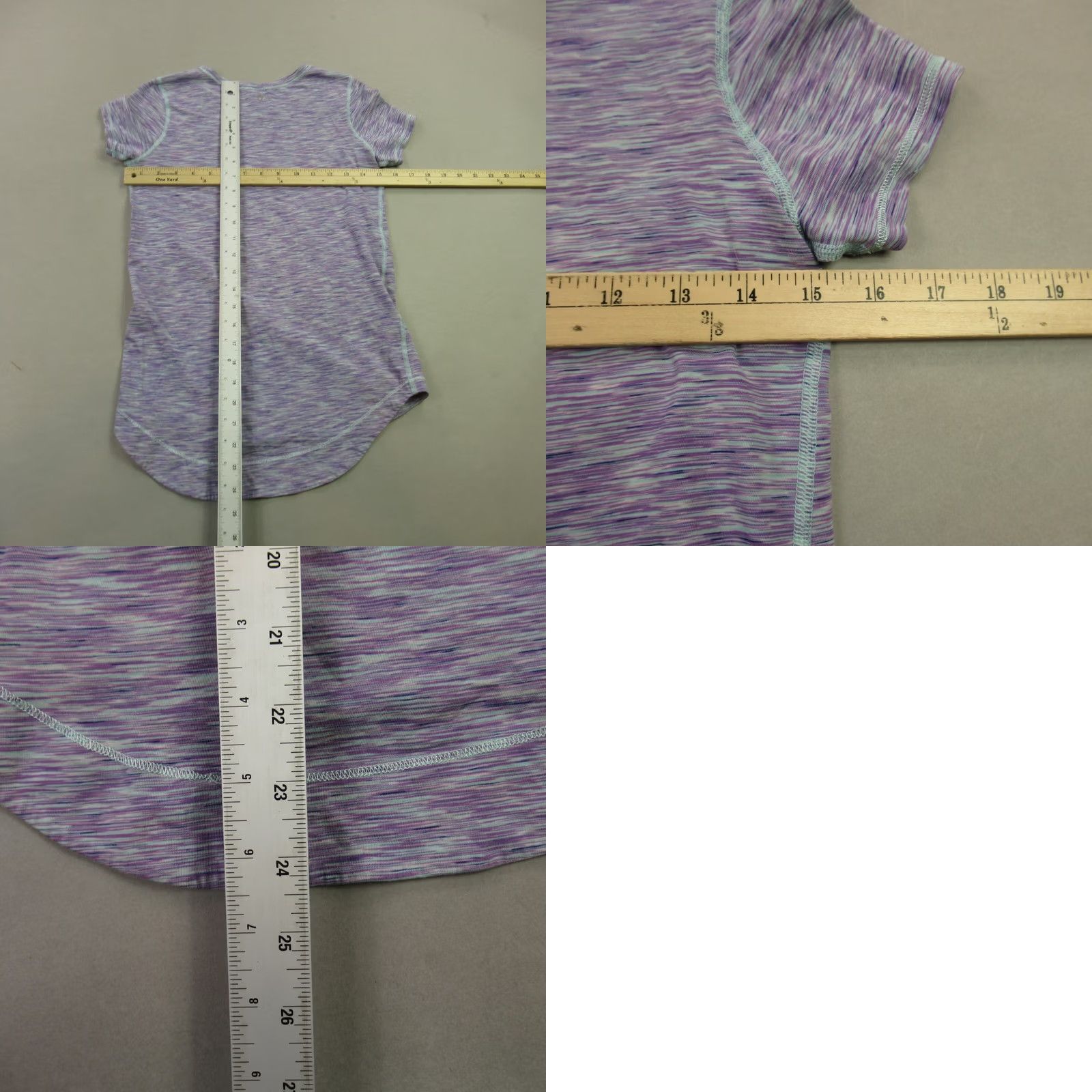 Lululemon ivivva Shirt Womens 12 Short Sleeve Crew Neck Purple Casual Lightweight Size XL / US 12-14 / IT 48-50 - 8 Thumbnail