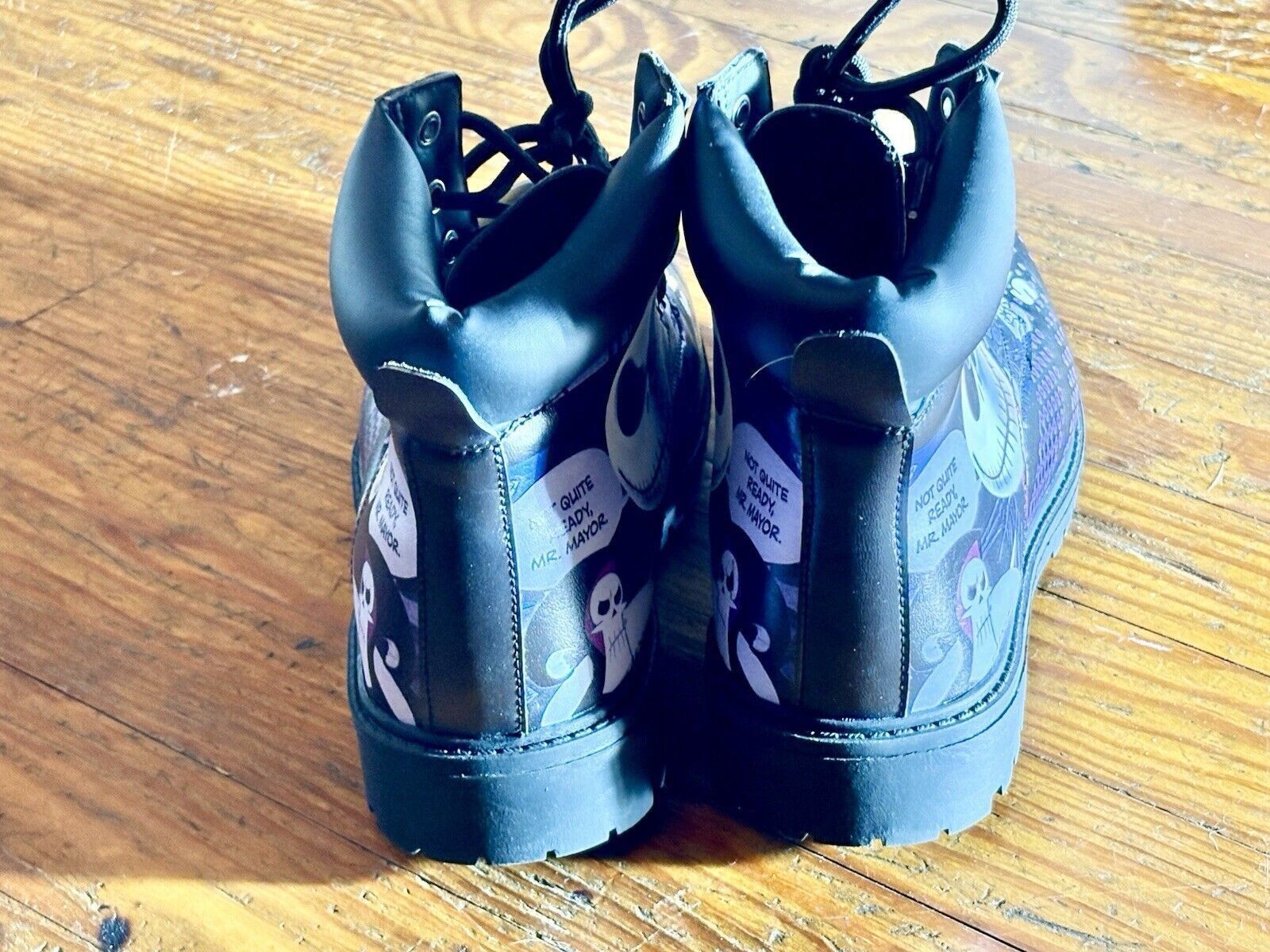 Disney Nightmare Before Christmas Jack Skellington Combat Boots Size US 6.5 / IT 36.5 - 3 Thumbnail