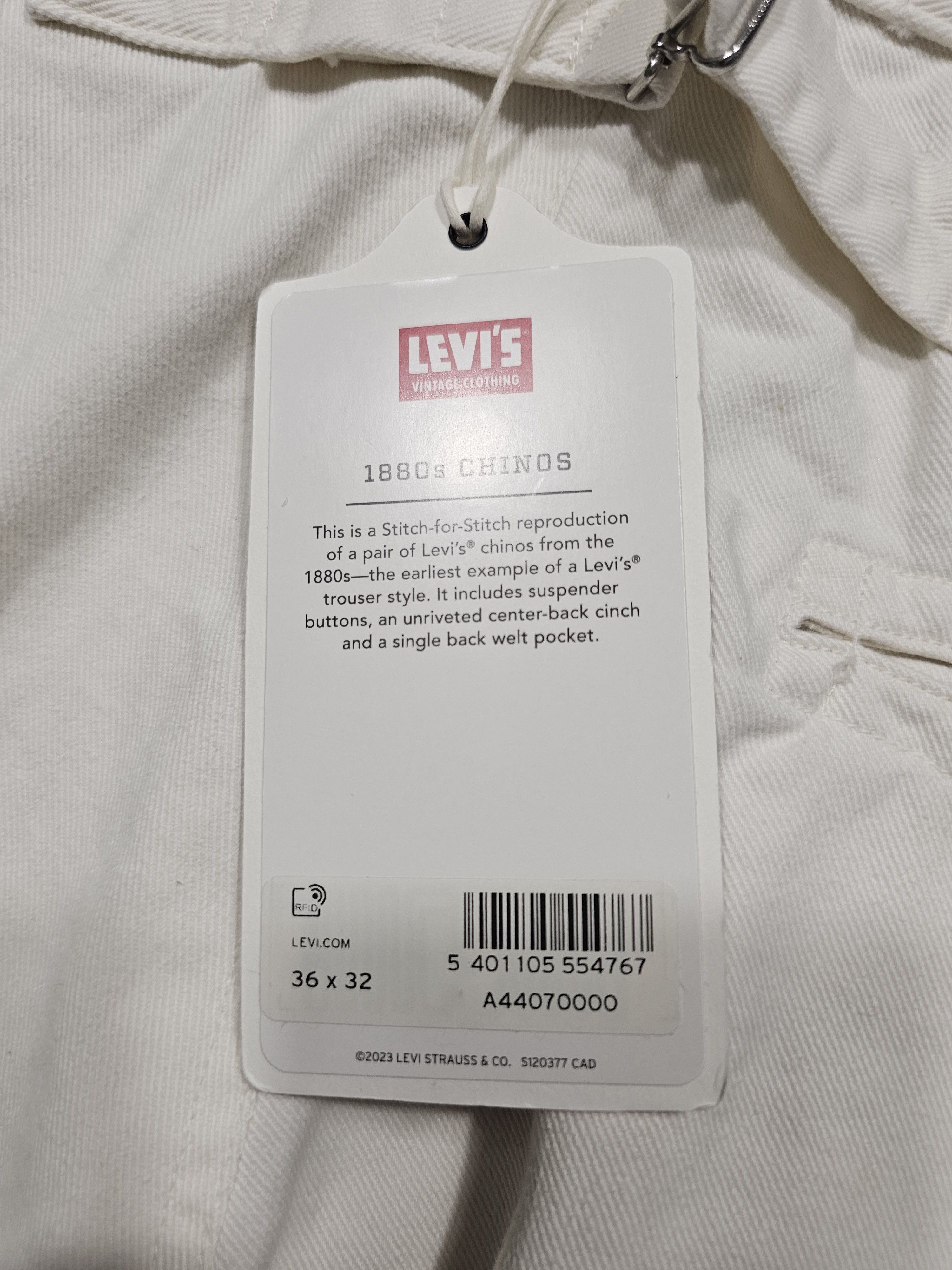 Levi's Vintage Clothing NWT LVC Levi's Vintage Clothing 1880s Chino Pants Repro SS23 Size US 36 / EU 52 - 11 Thumbnail