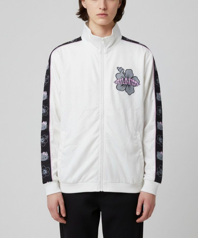 Anime ❤FINAL DROP❤HELLO KITTY SIDETAPE SWEATER JACKET Size US M / EU 48-50 / 2 - 1 Thumbnail