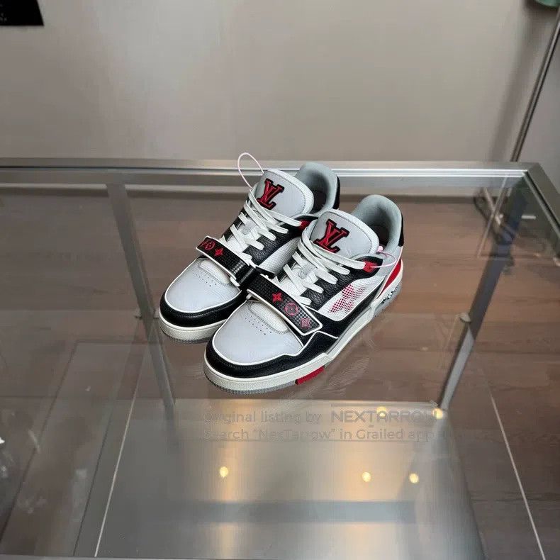 Louis Vuitton Louis Vuitton Trainer Black and Red Velcro shoes Size US 8 / EU 41 - 1 Thumbnail