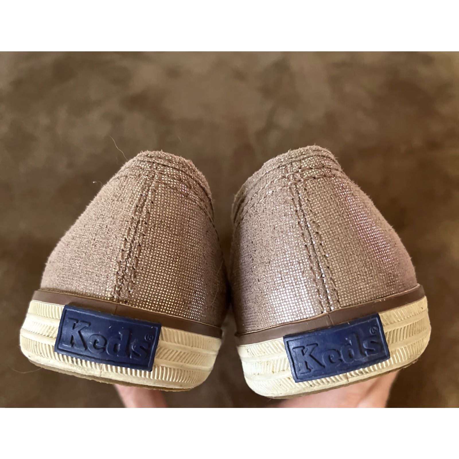 Keds VINTAGE Keds Women's Sneakers Size 6.5 Pink Champagne Sparkles Athletic Slip-On Lightweight Comfort Girls Size US 6.5 / IT 36.5 - 5 Thumbnail