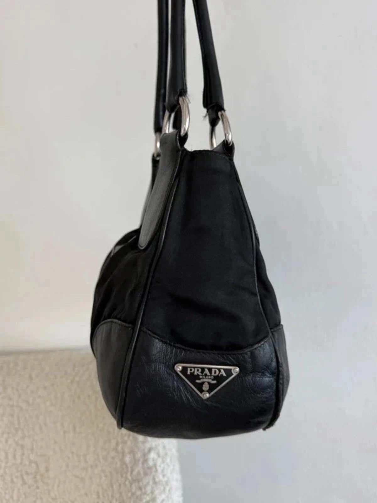 Prada Prada nylon buckle half moon shoulder bag in black Size ONE SIZE - 7 Thumbnail